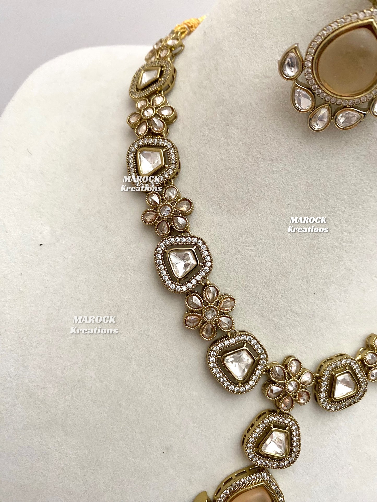 Amara Premium Quality Moissanite Kundan Necklace set