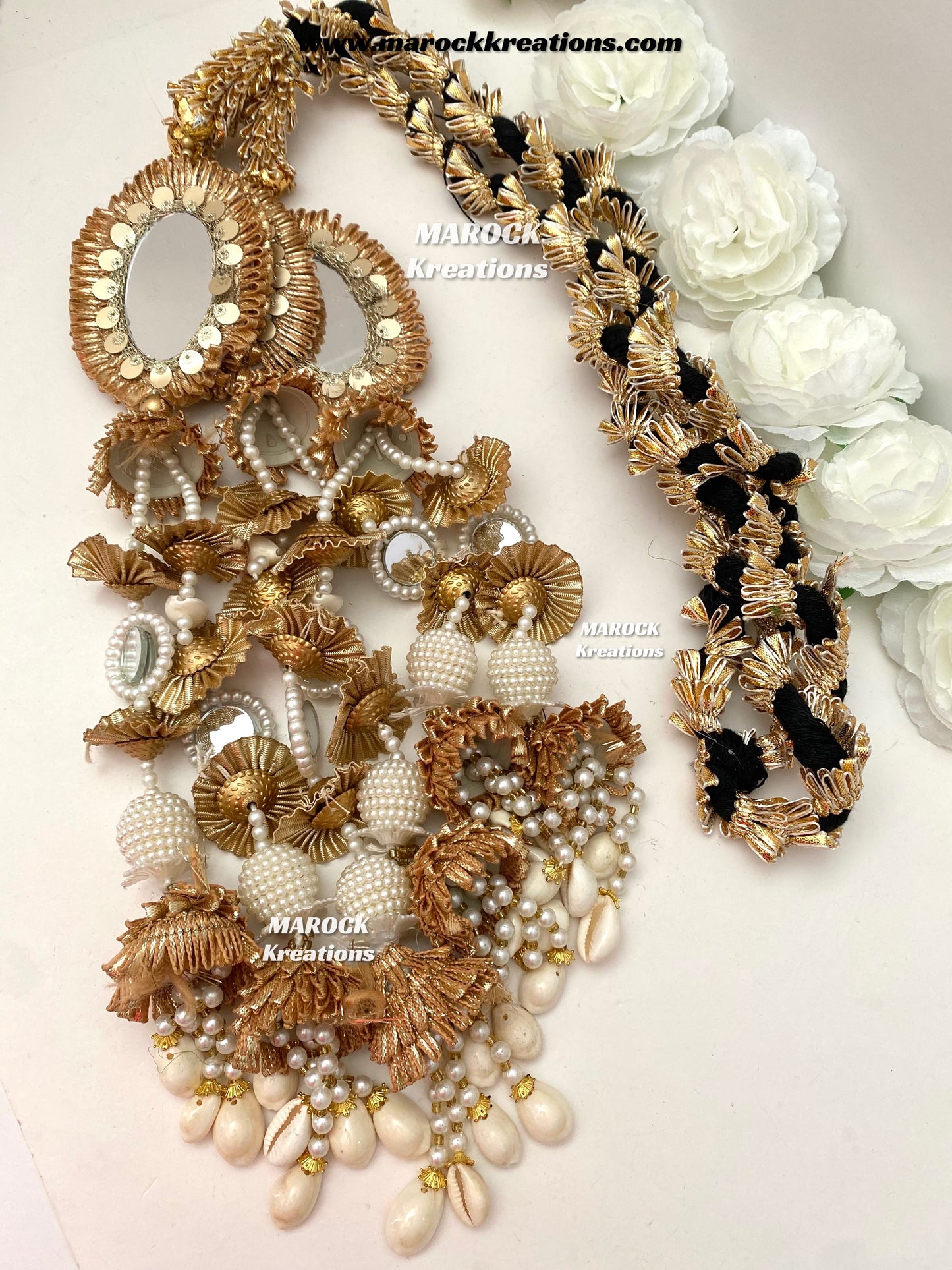 Traditional gotta patti heavy look Parandi with lace /Hair dori/Jago braid accessories