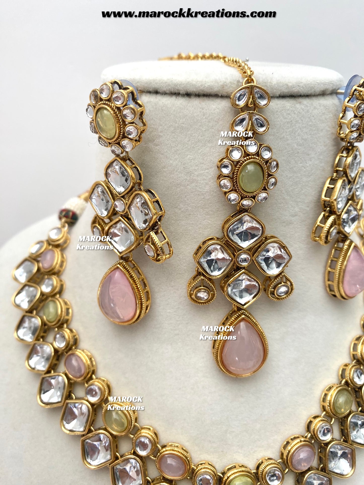 Romana Premium Quality Kundan Statement Necklace set