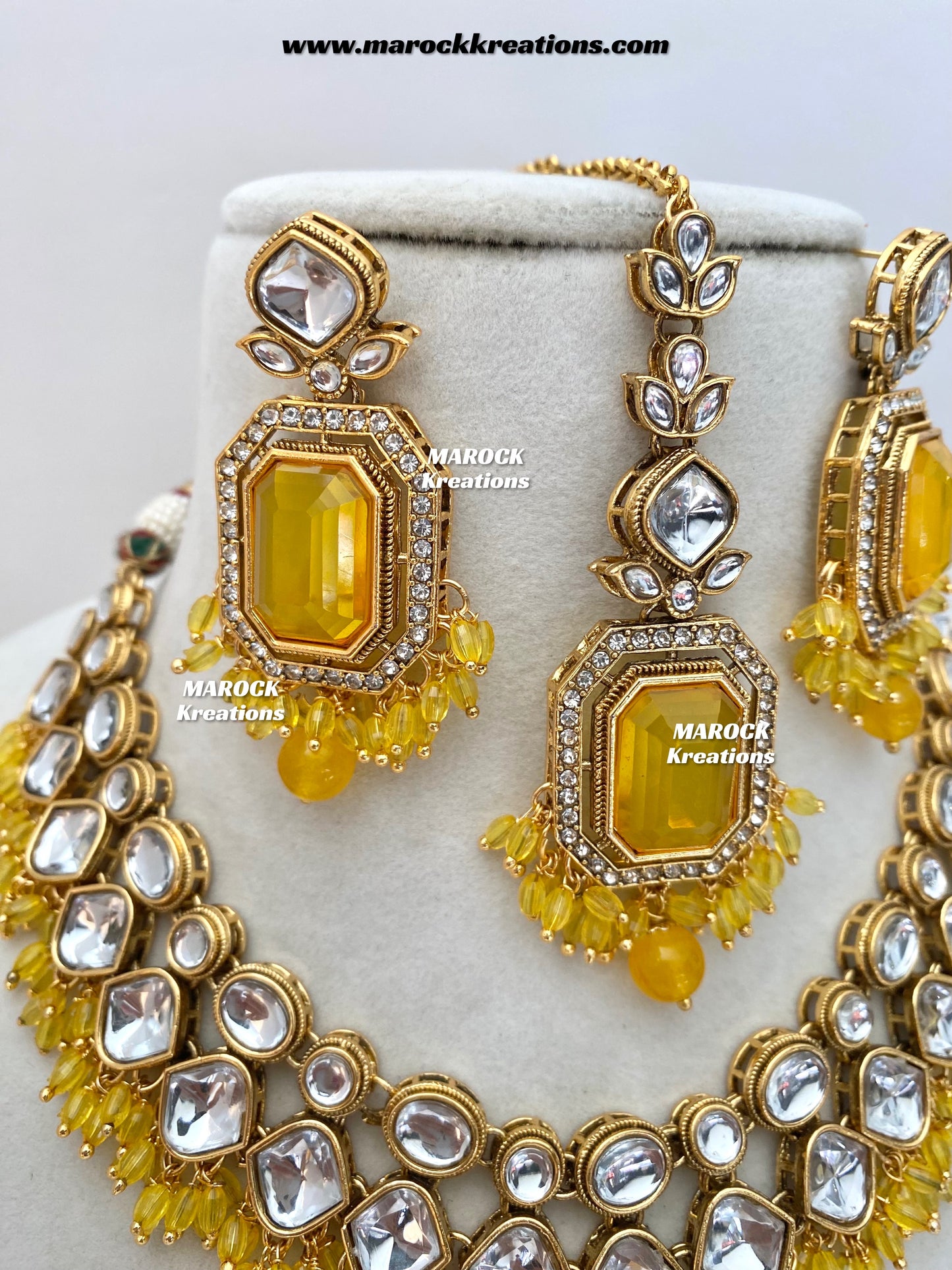 Shabnam Premium Quality Kundan Statement Necklace set
