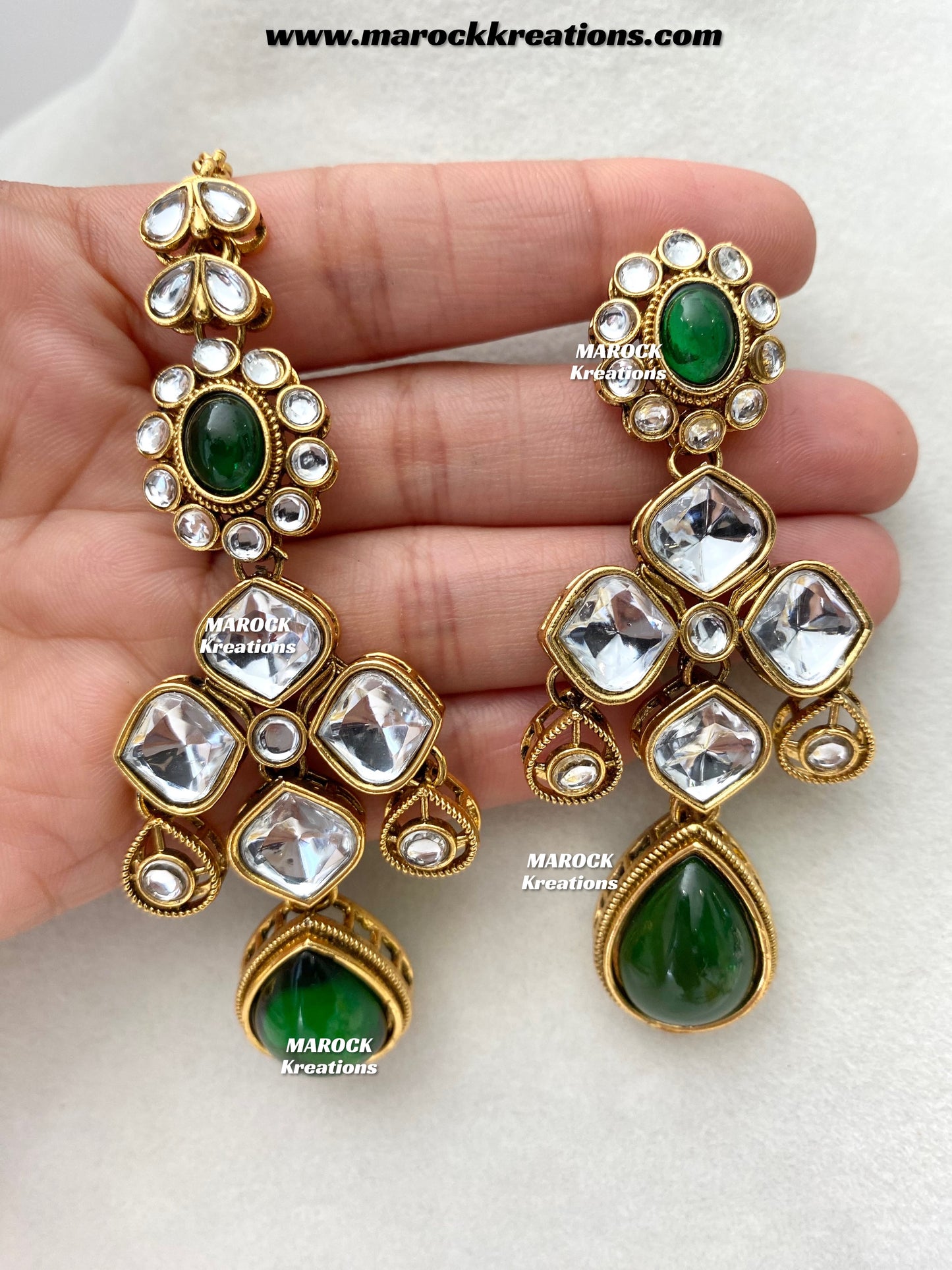 Romana Premium Quality Kundan Statement Necklace set