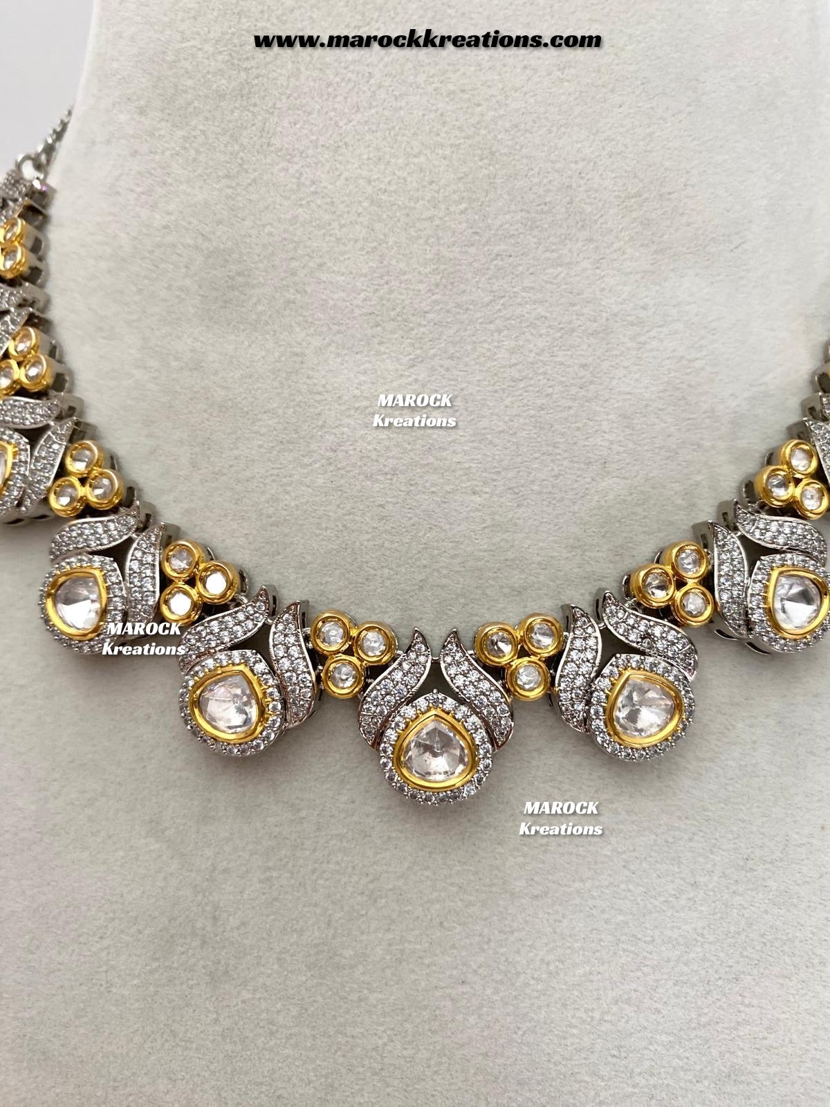 Malini Premium Quality tyani inspired Kundan Necklace set