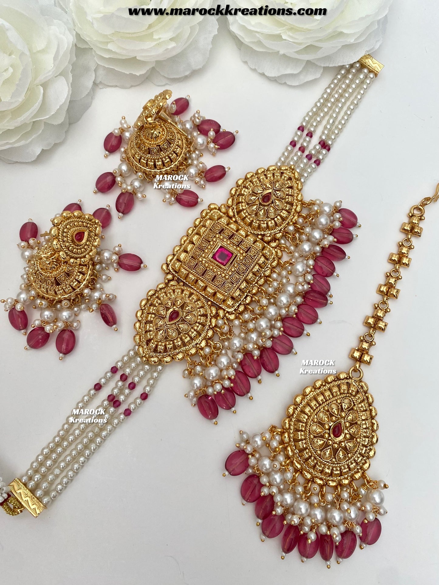 Asna Premium Quality Gold Plated statement choker set