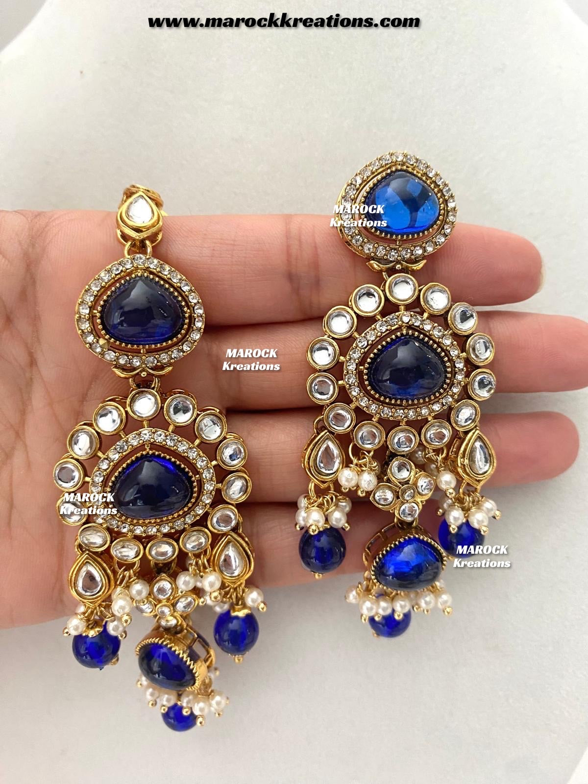 Harsha Premium Quality Kundan and Monalisa stone Statement Necklace set