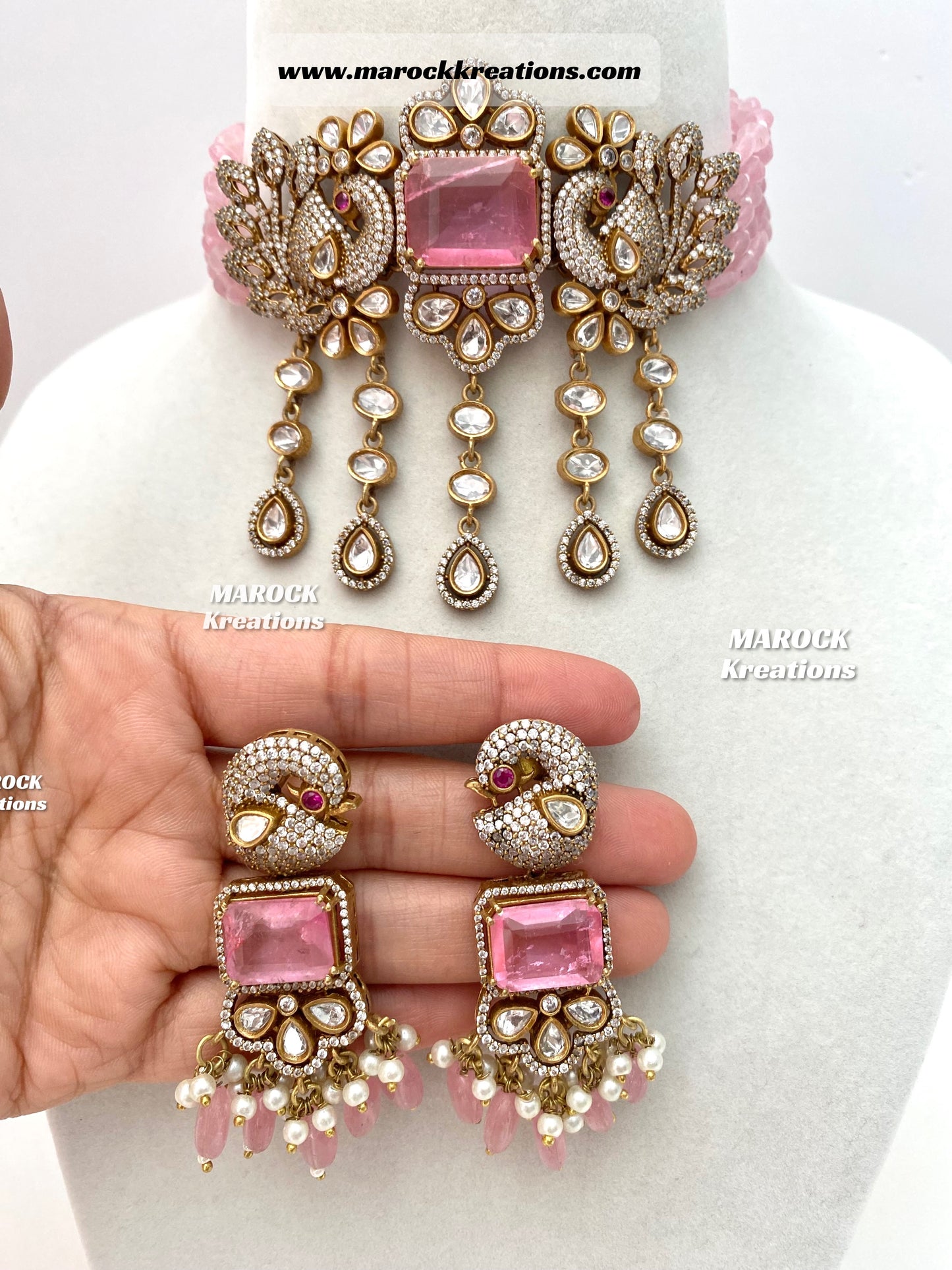 Premium Quality Tyani inspired Kundan gold plated statement choker set