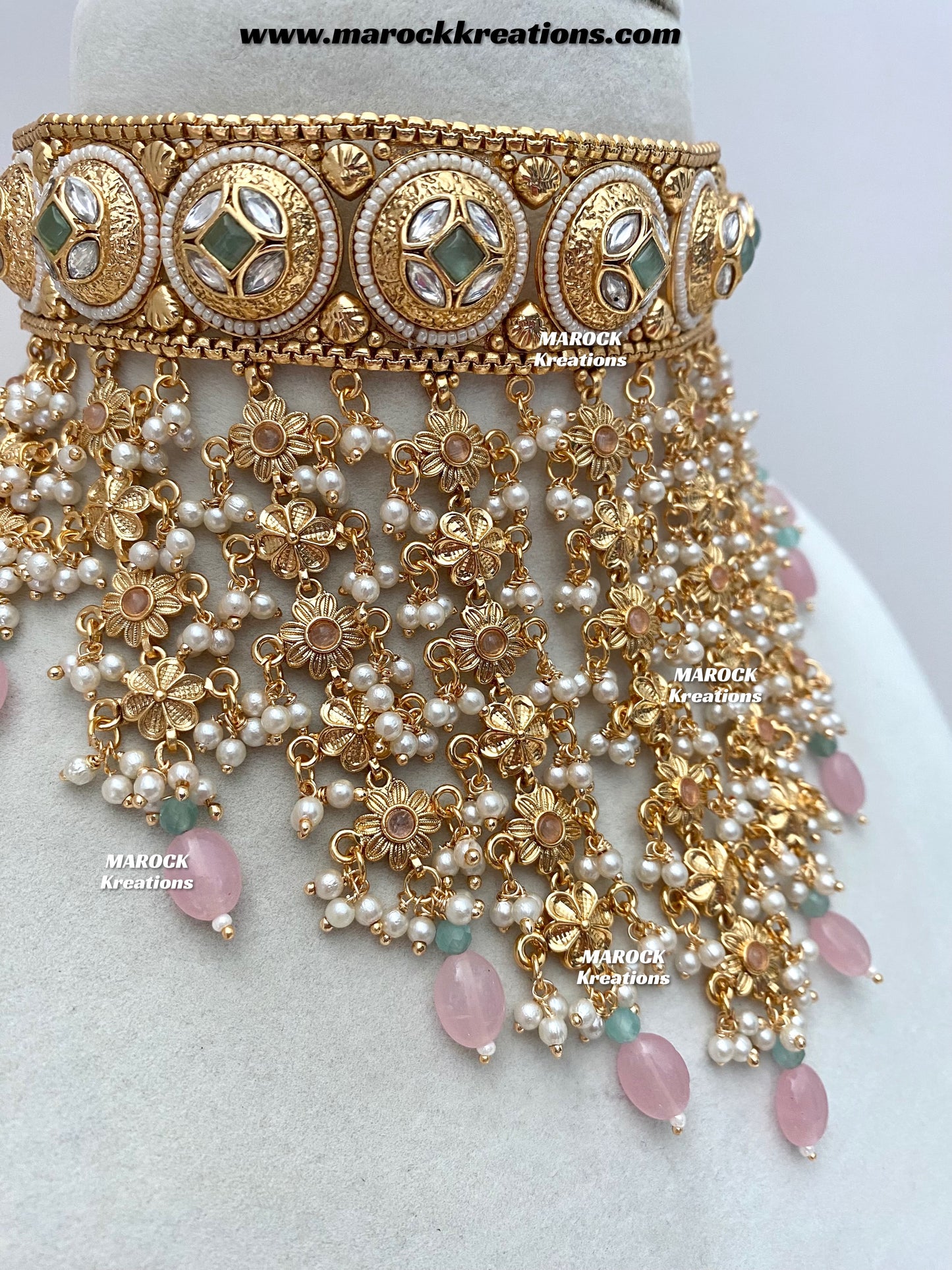 Nayeli Premium Quality Gold Plated statement choker set