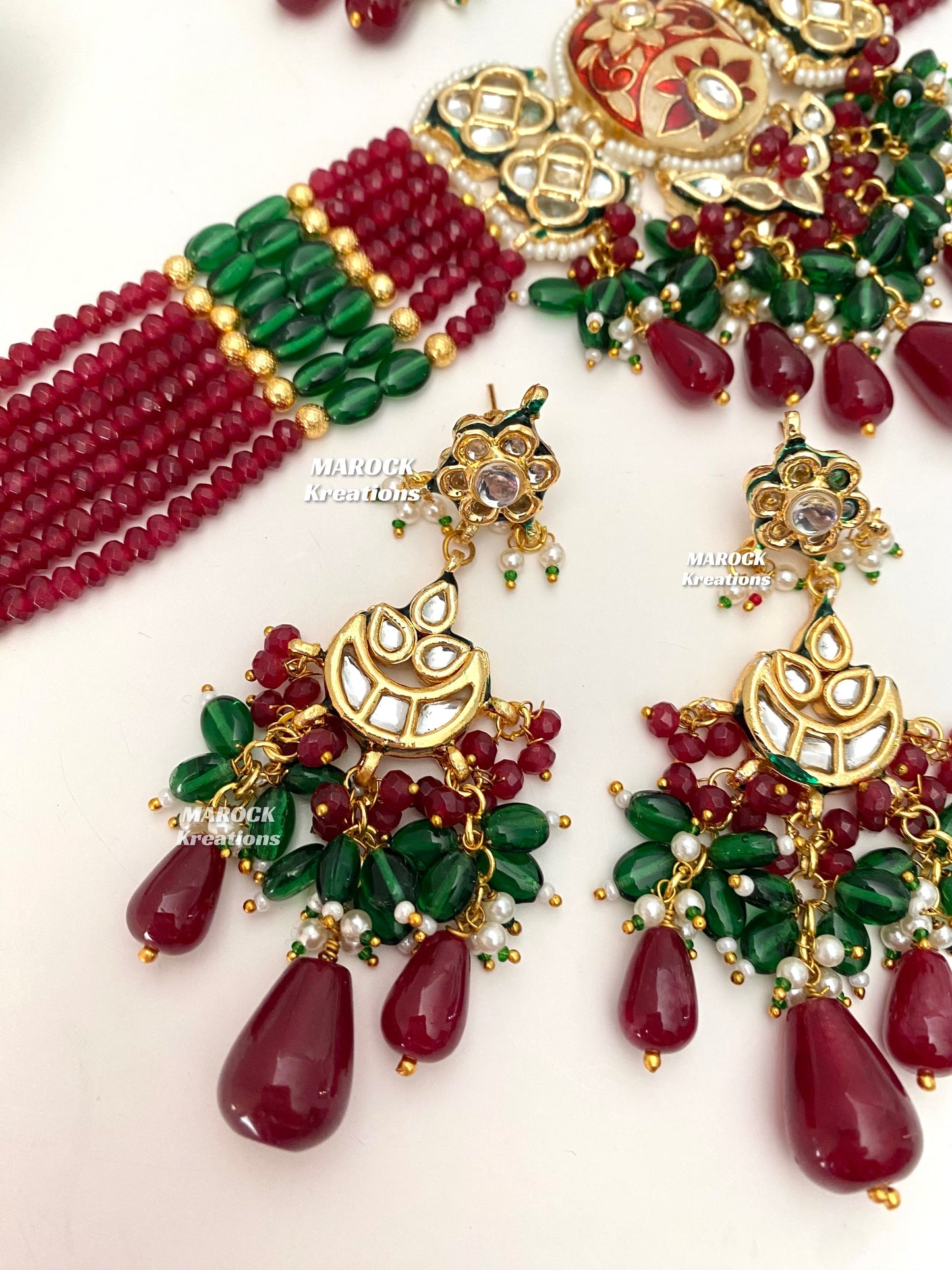 Nagma Premium Quality Kundan Meenakari Statement Choker set