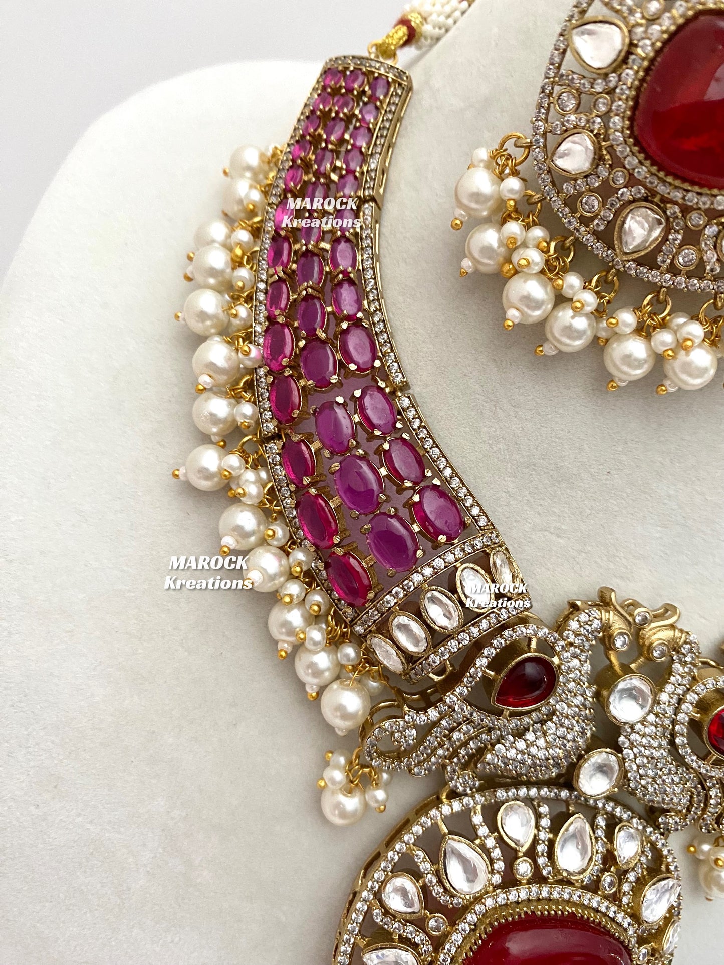 Ravina Tandon Bollywood style Sabyasachi inspired Premium Quality Moissanite Kundan Necklace set