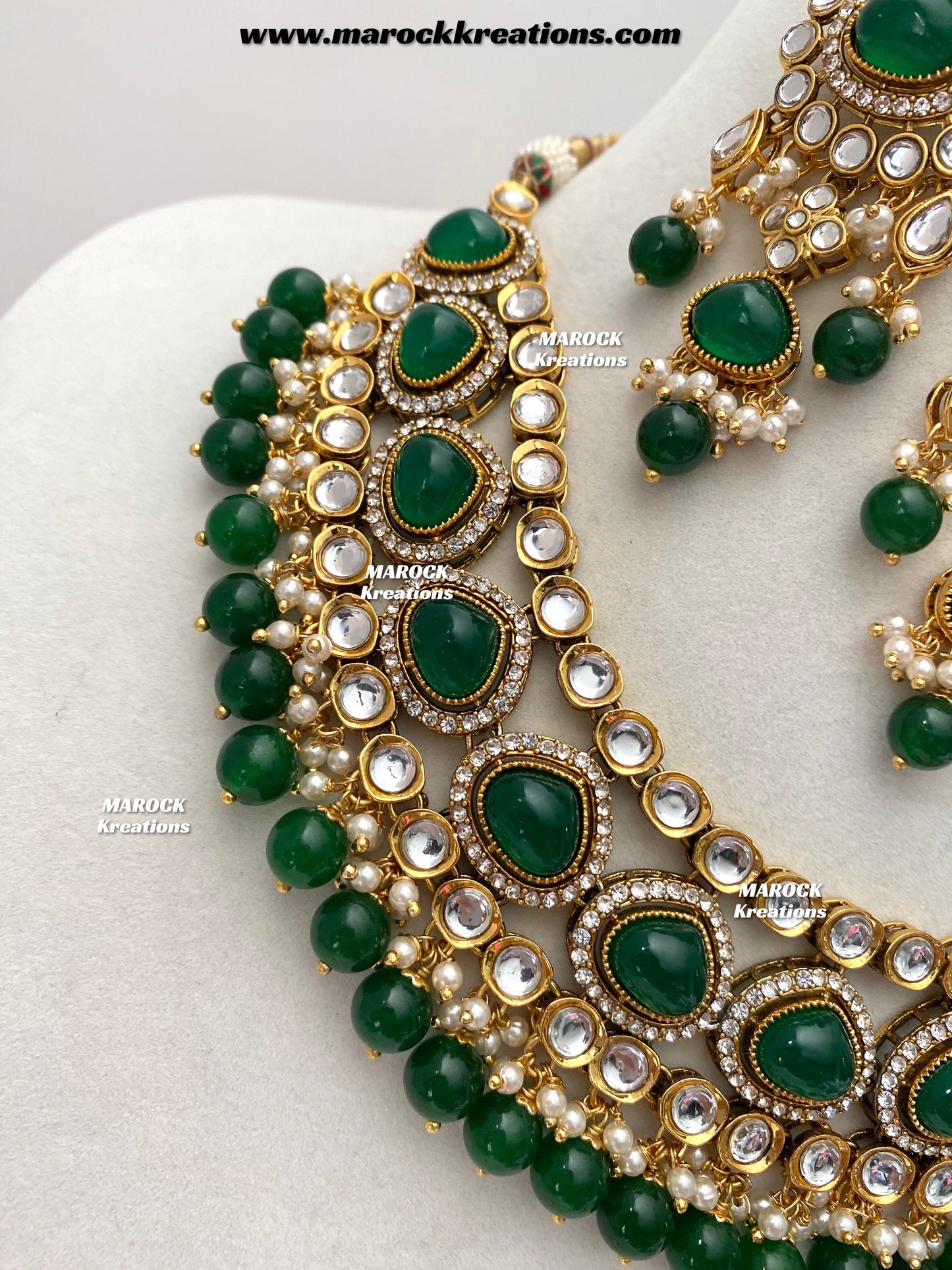 Harsha Premium Quality Kundan and Monalisa stone Statement Necklace set