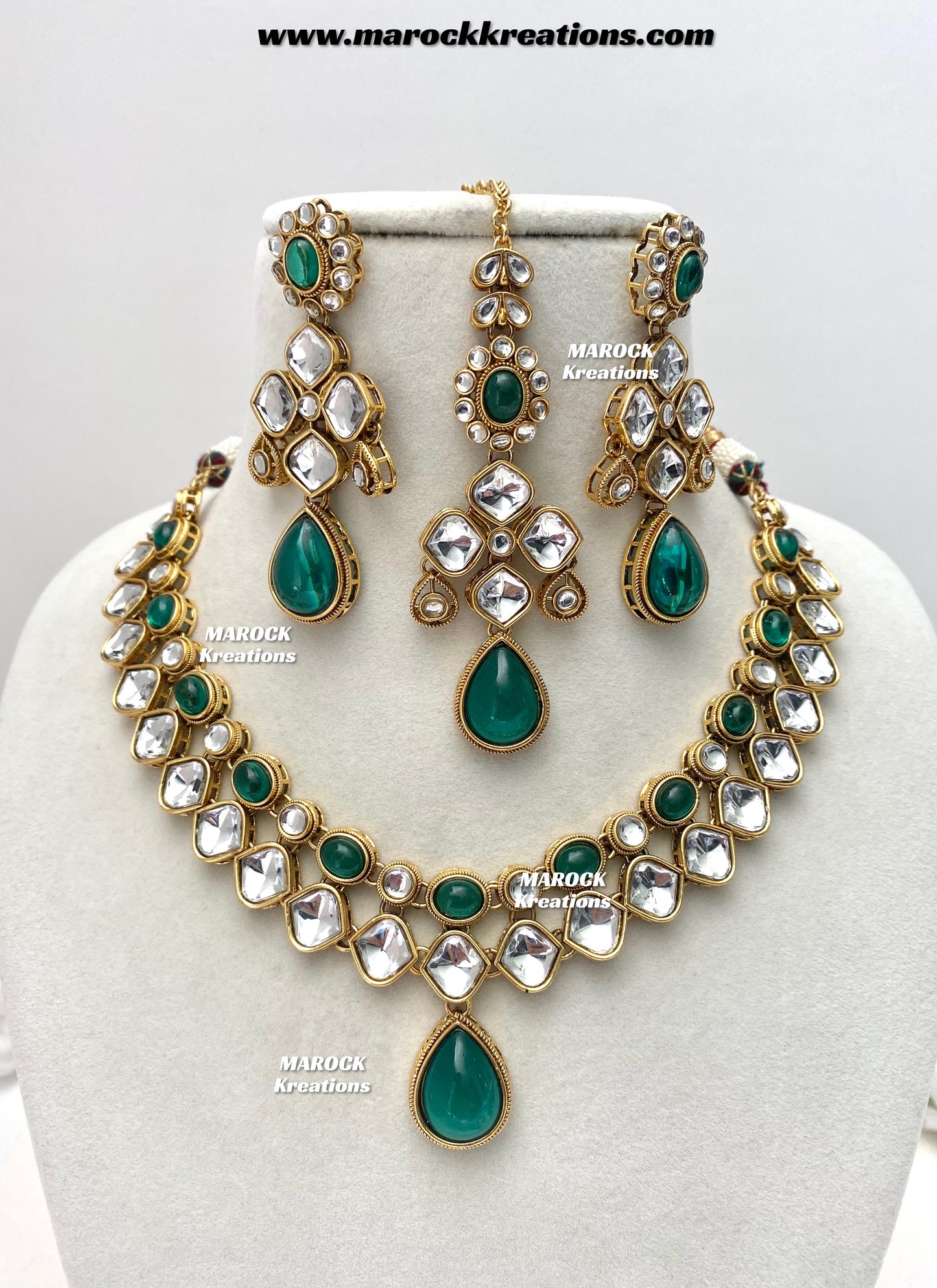 Romana Premium Quality Kundan Statement Necklace set