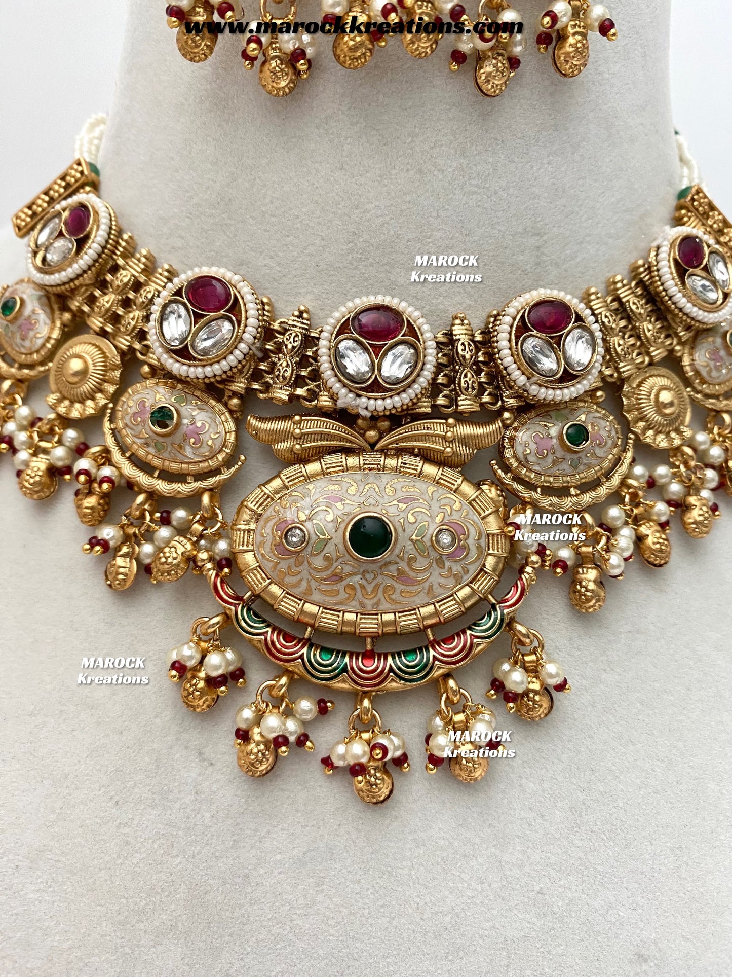 Susan Premium Quality Gold Plated Meenakari Necklace set