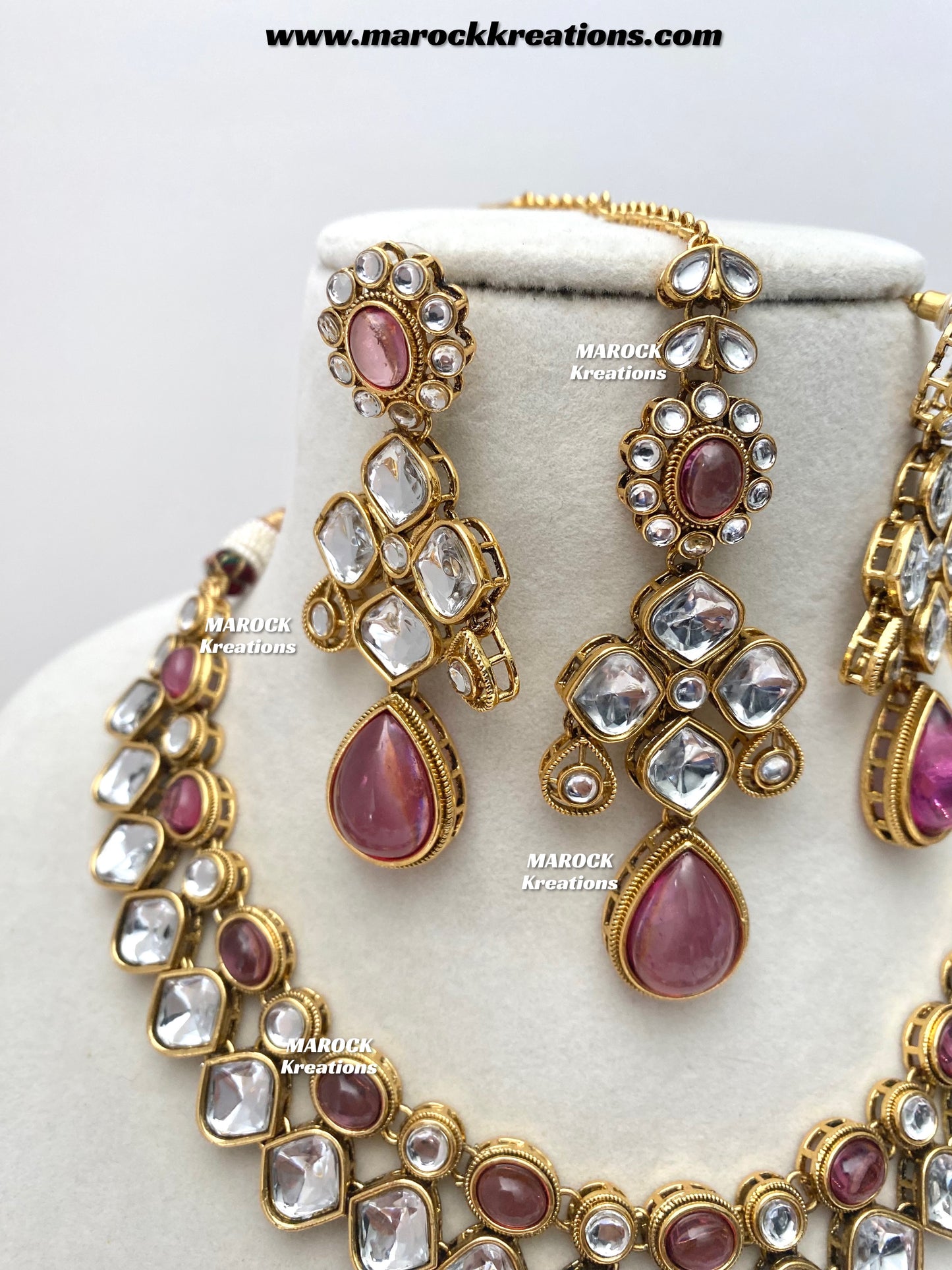 Romana Premium Quality Kundan Statement Necklace set