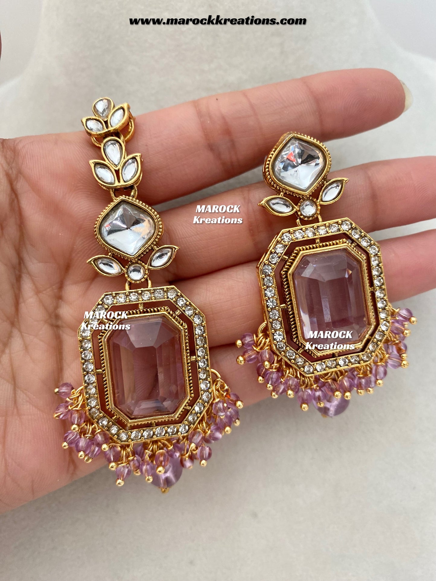 Shabnam Premium Quality Kundan Statement Necklace set