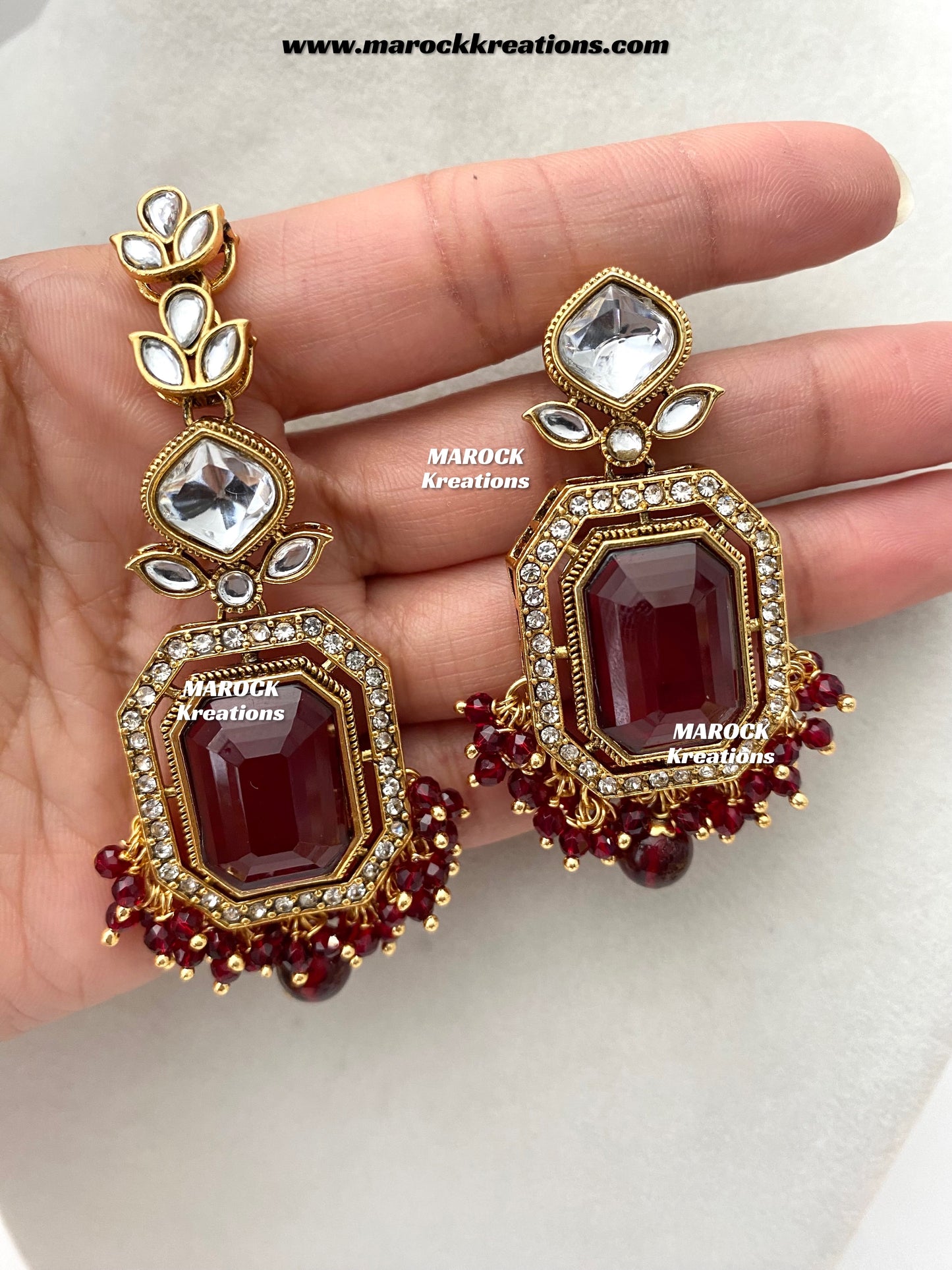 Shabnam Premium Quality Kundan Statement Necklace set