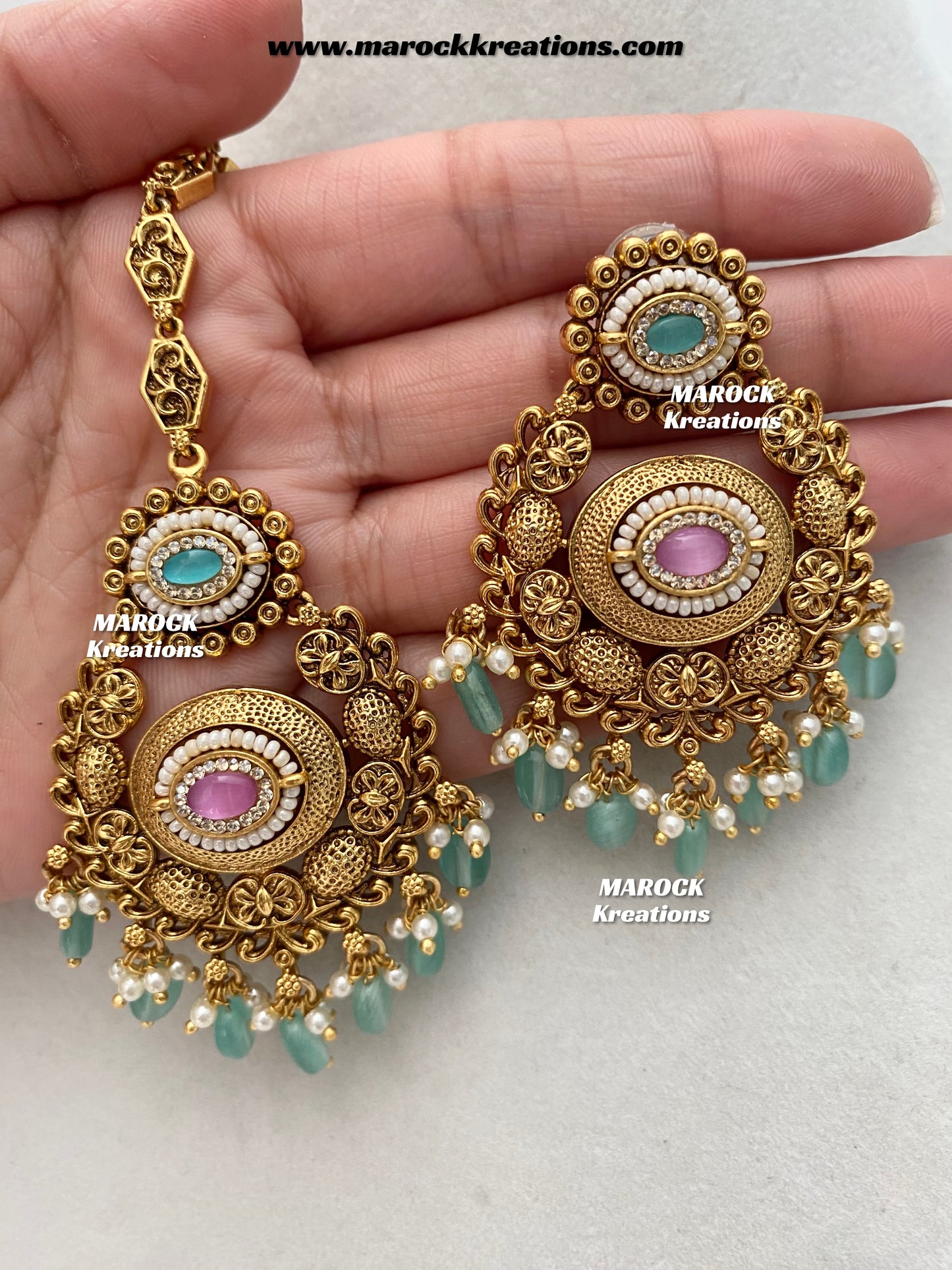 Aastha Premium Quality Gold Plated Bridal set