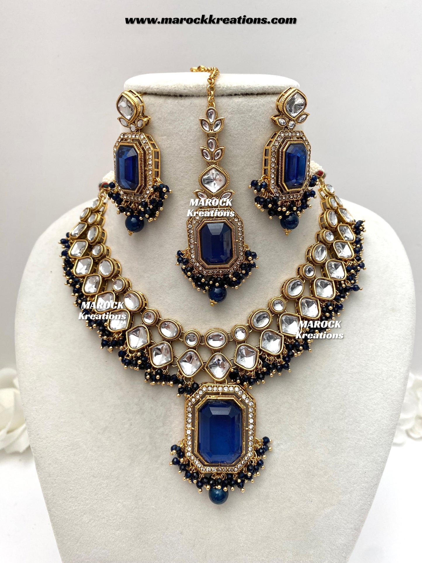 Shabnam Premium Quality Kundan Statement Necklace set
