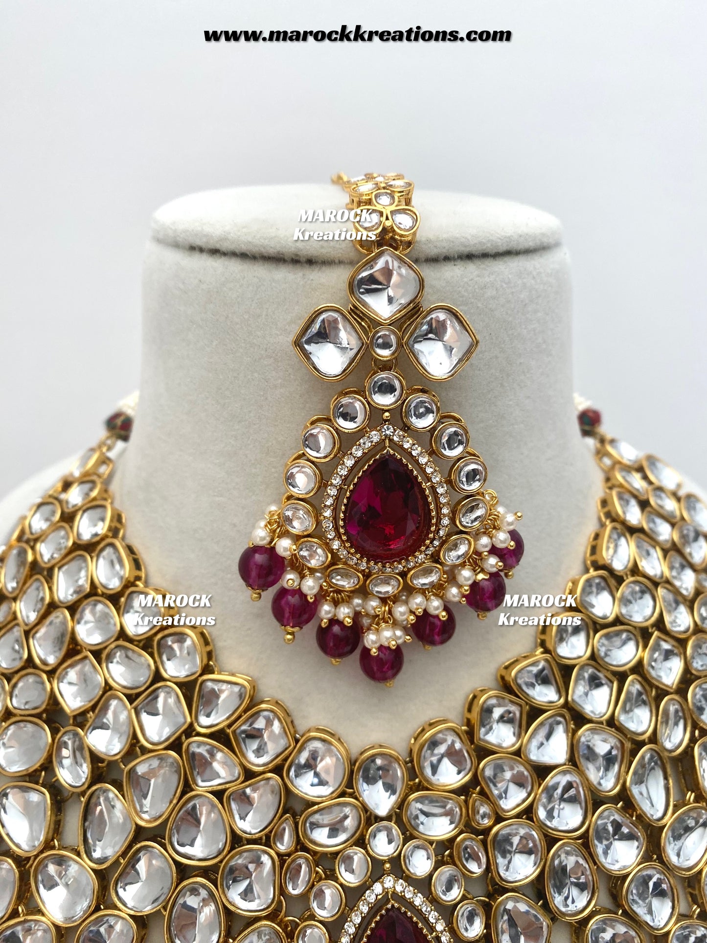 Ruhi Premium Quality Statement Kundan Necklace/Bridal set