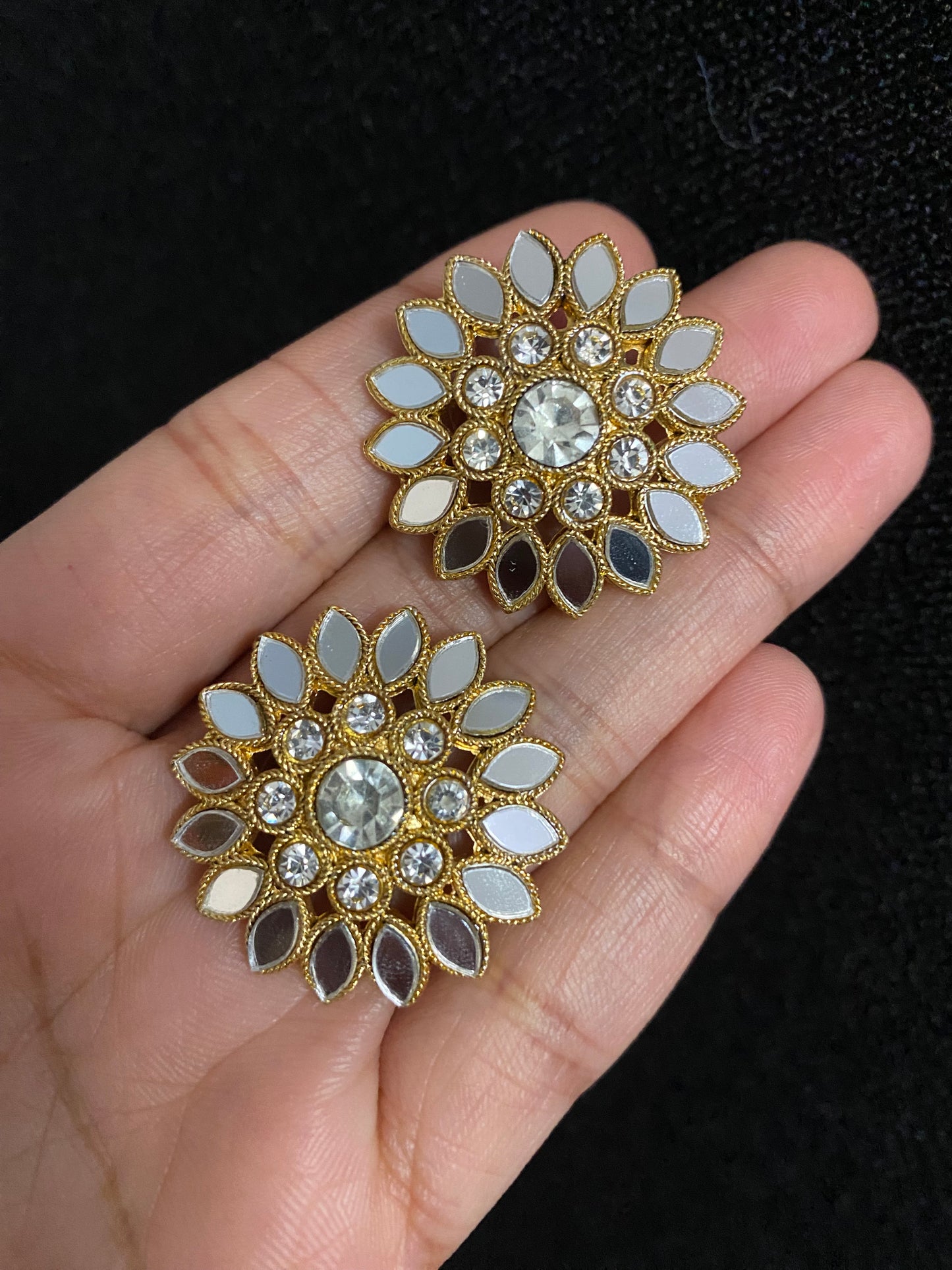 Mirror Golden Studs/Earrings