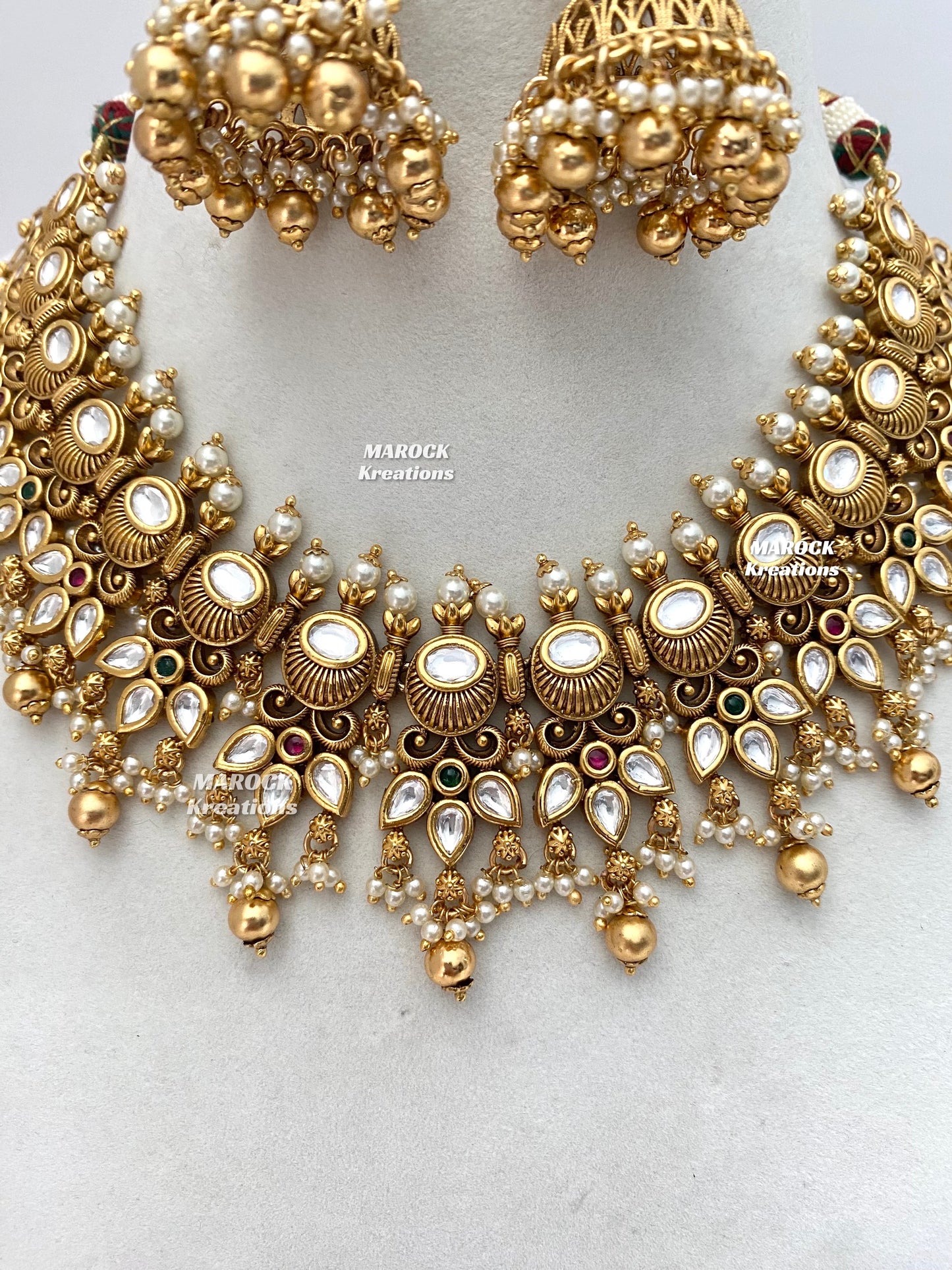 Lennon Premium Quality Gold plated Kundan exclusive Necklace set