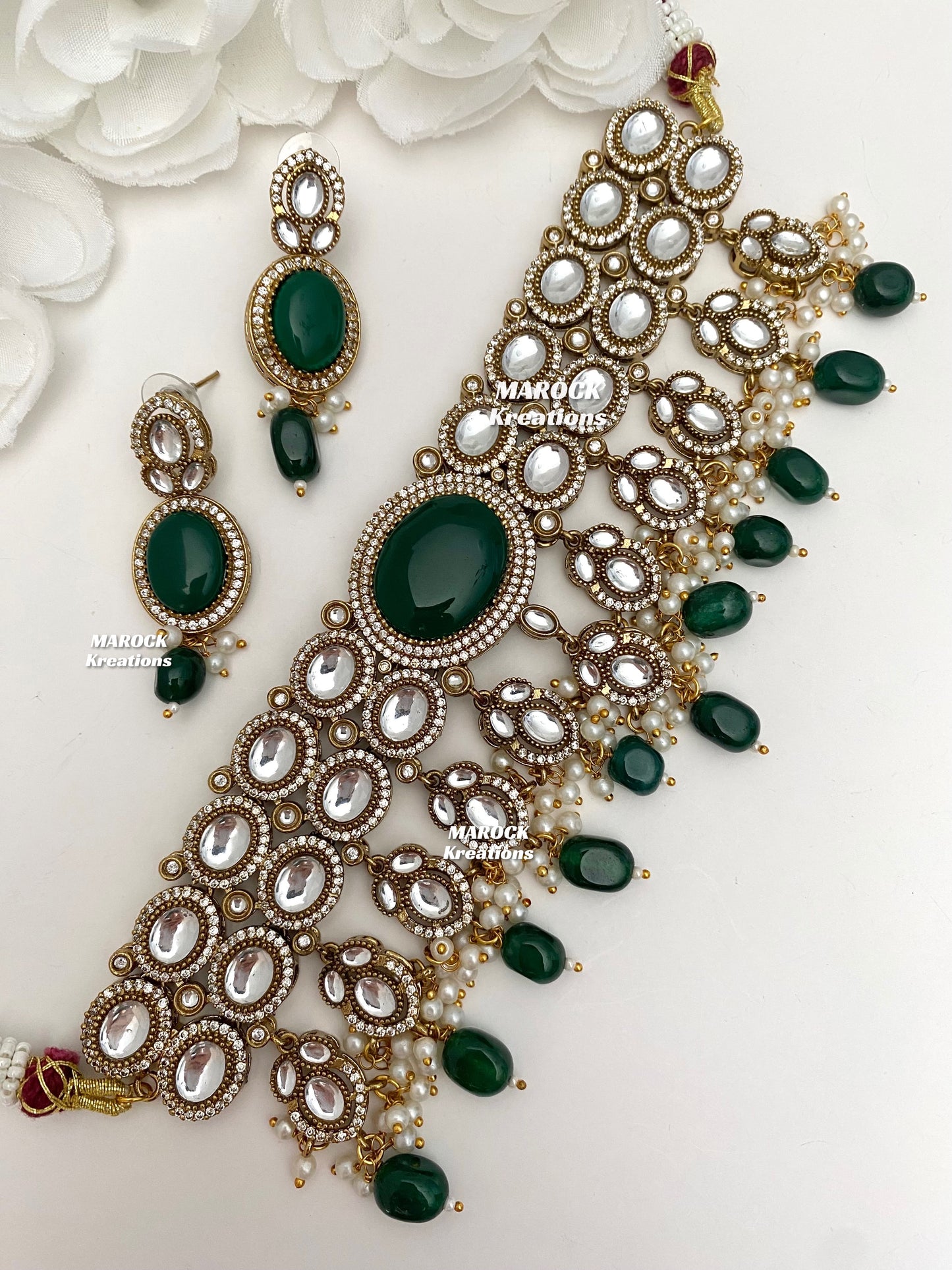 Danica Sabyasachi inspired Premium Quality Moissanite Kundan Statement Choker set