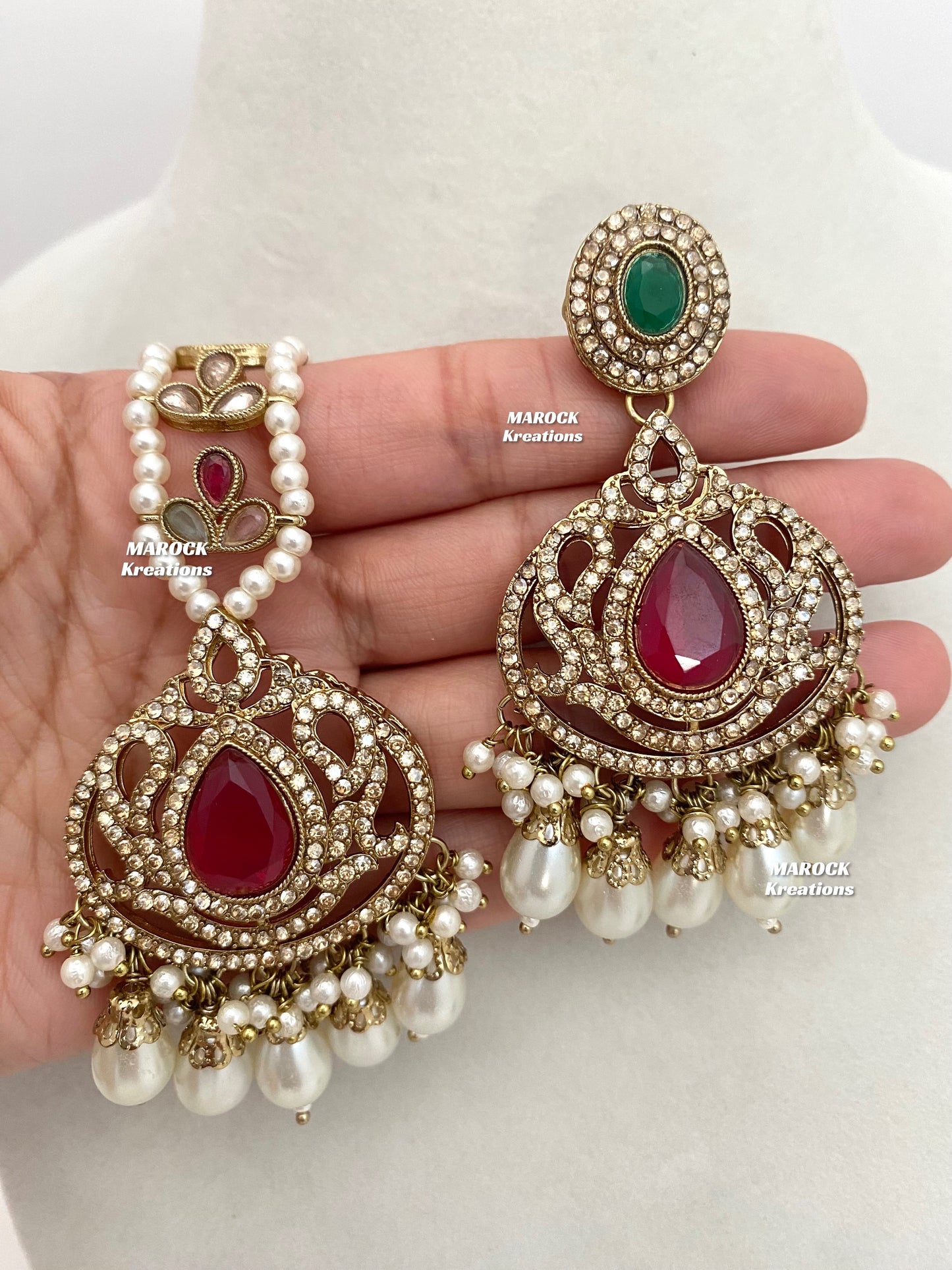 Yumna Polki statement Choker/Necklace set