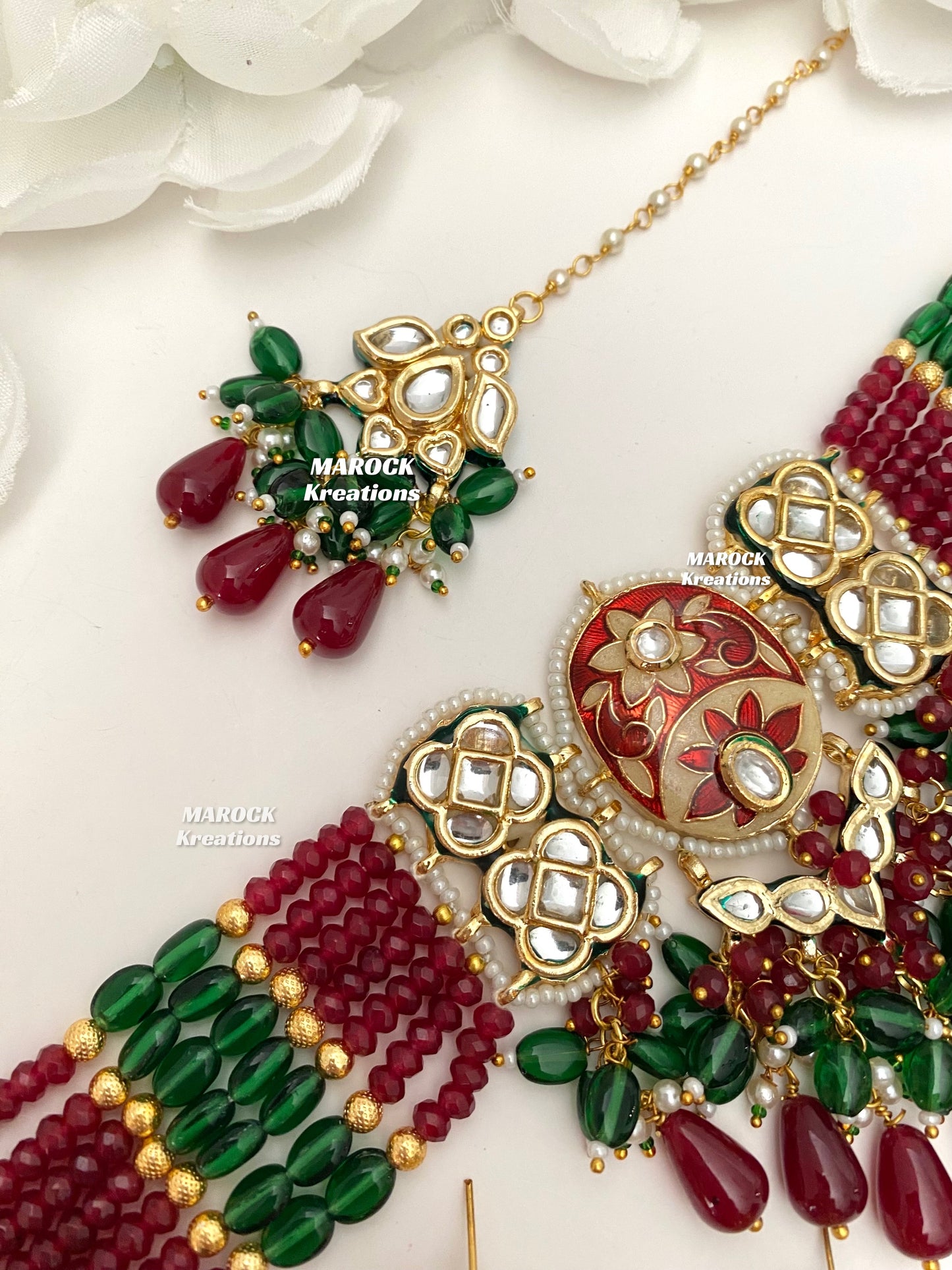 Nagma Premium Quality Kundan Meenakari Statement Choker set