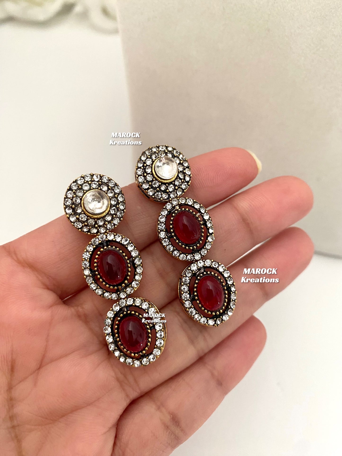 Sheenam Victorian Kundan Double layer Necklace set