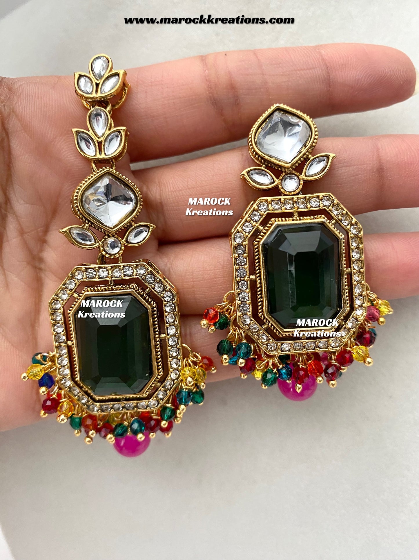 Shabnam Premium Quality Kundan Statement Necklace set