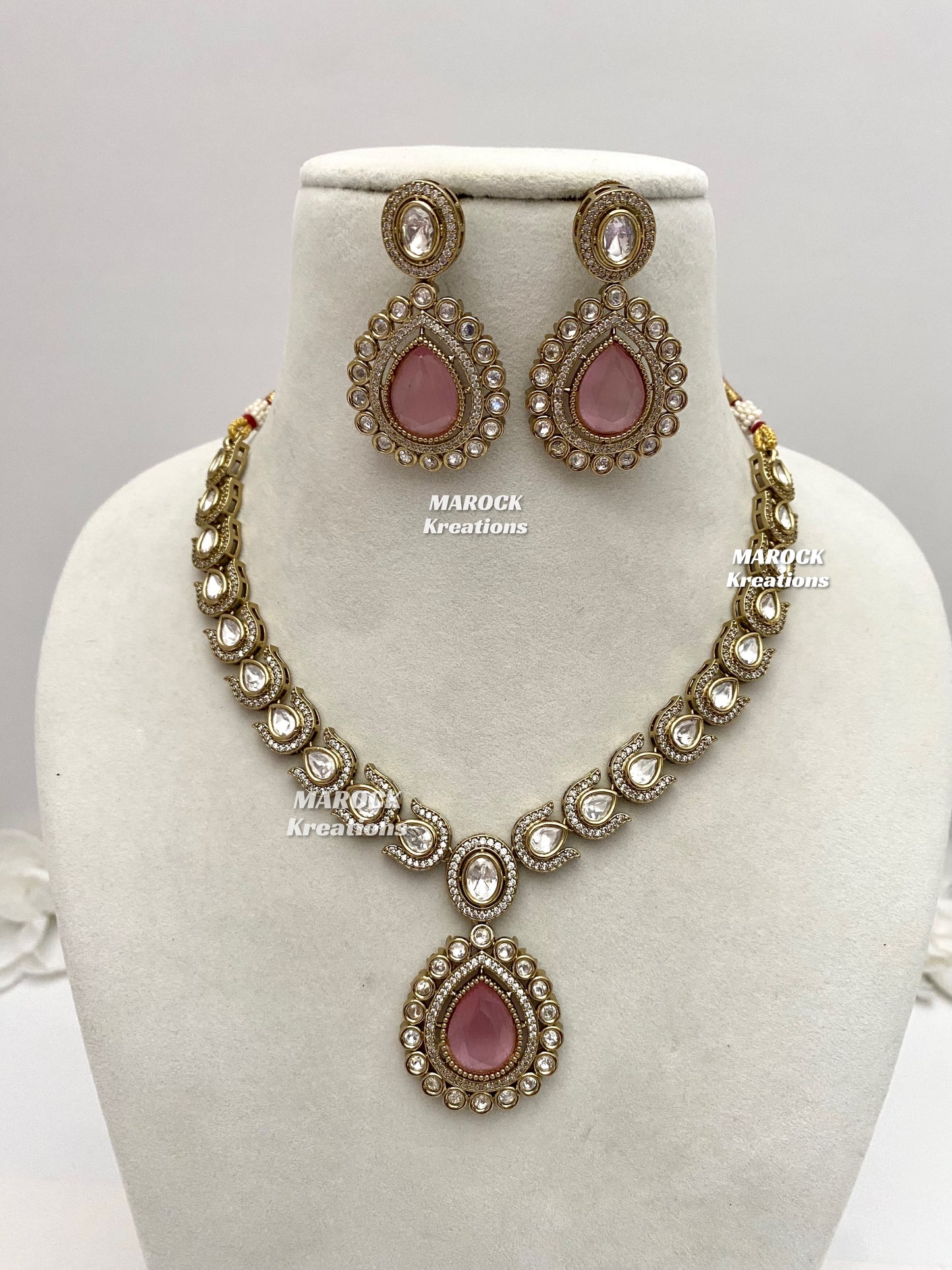Camila Premium Quality Moissanite Kundan Necklace set