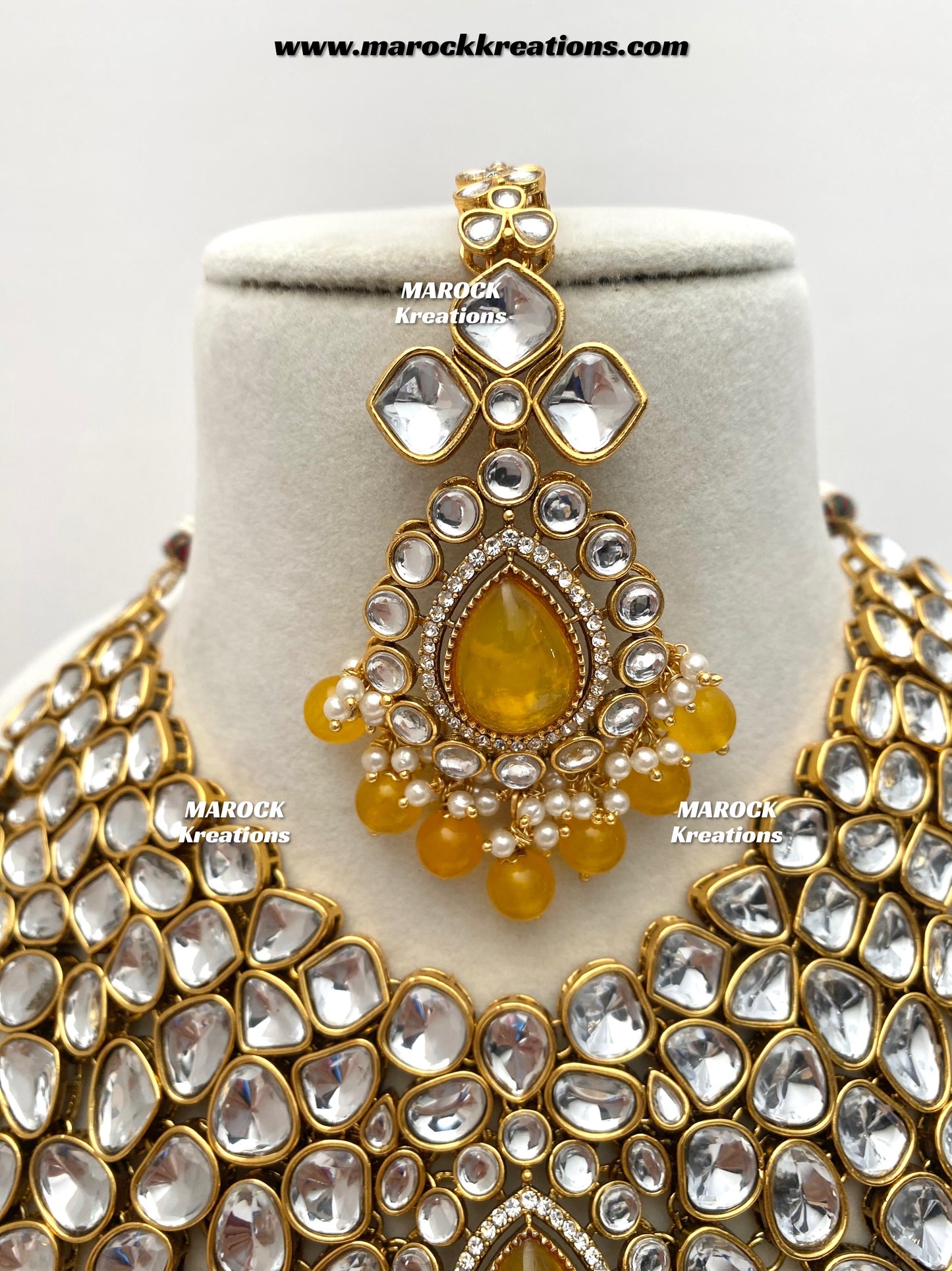Ruhi Premium Quality Statement Kundan Necklace/Bridal set