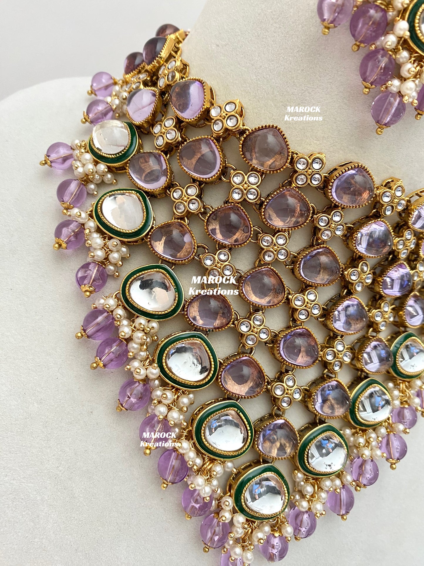 Connie Premium Quality Statement Kundan Necklace/Bridal set