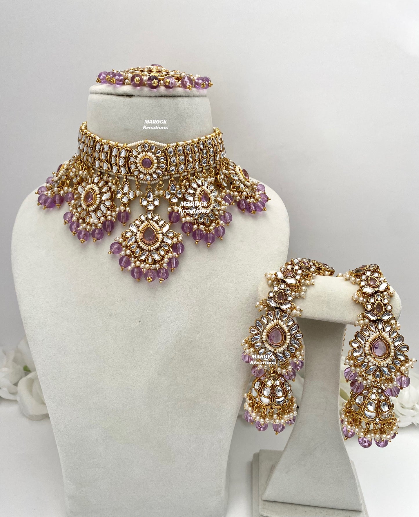 Bhavika Premium Quality Kundan choker/Necklace set