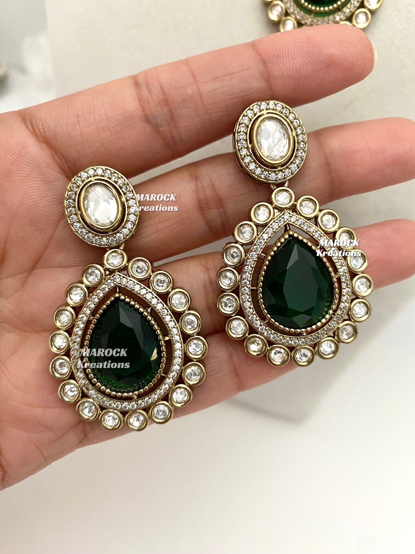 Camila Premium Quality Moissanite Kundan Necklace set