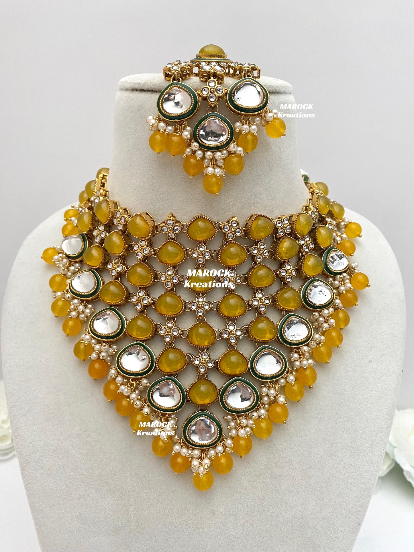 Connie Premium Quality Statement Kundan Necklace/Bridal set