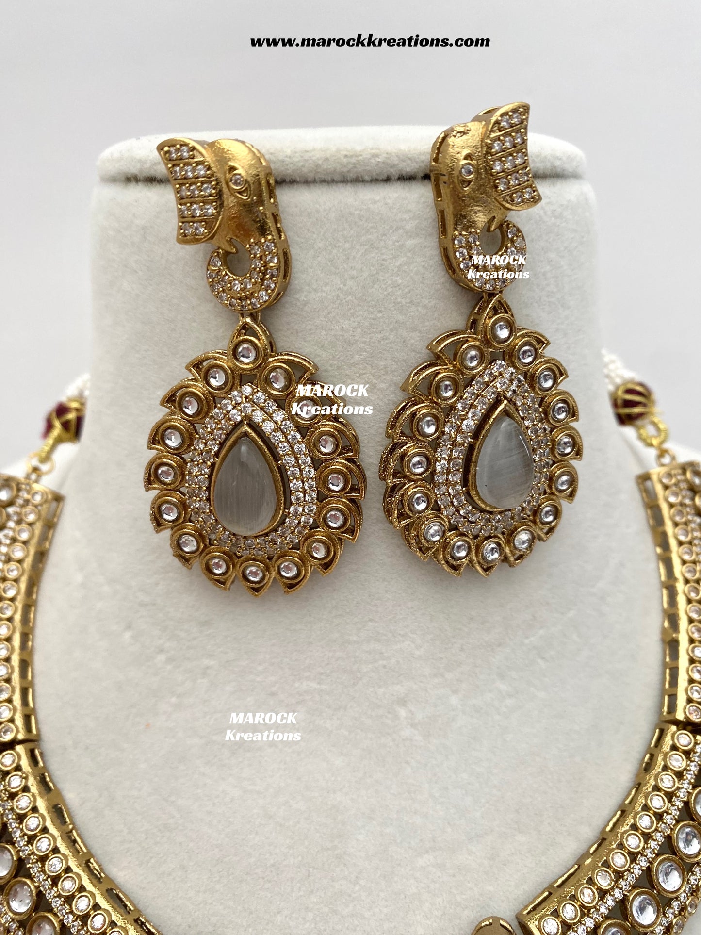 Eshita Sabyasachi inspired Premium Quality Moissanite Kundan Statement Necklace set