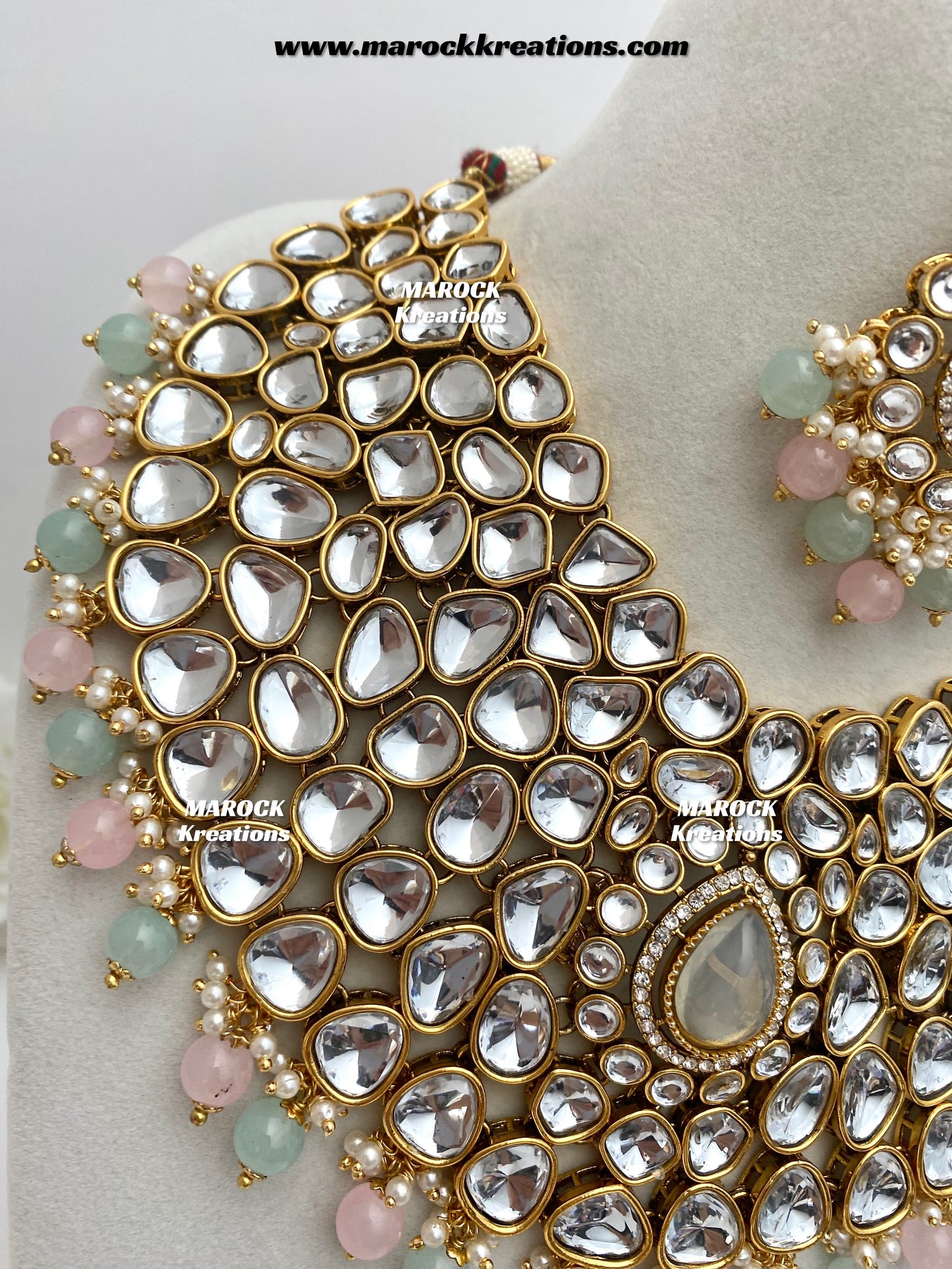 Ruhi Premium Quality Statement Kundan Necklace/Bridal set