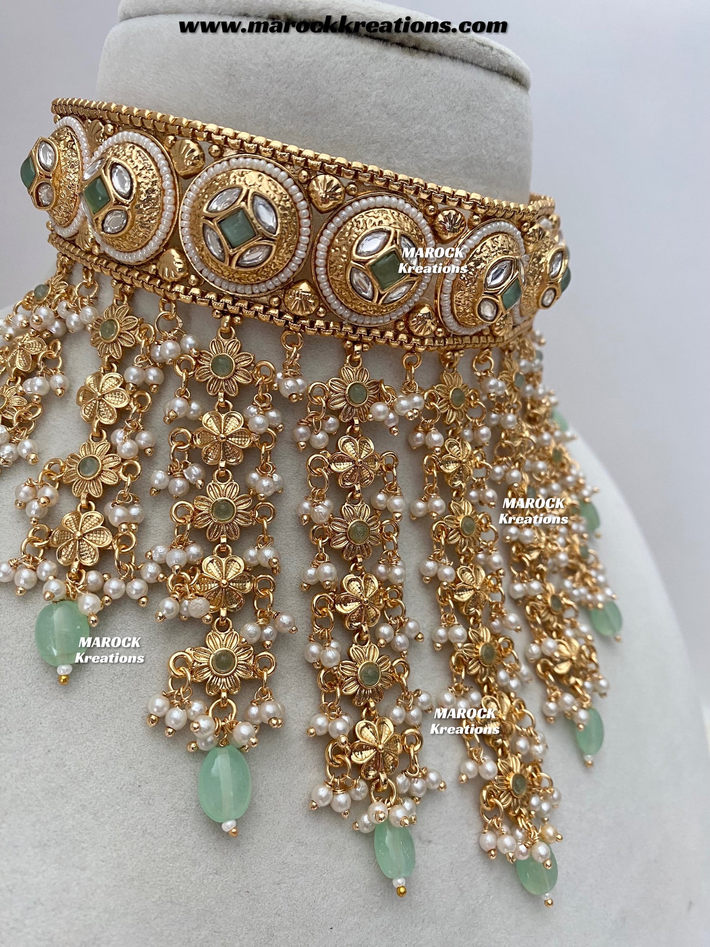 Nayeli Premium Quality Gold Plated statement choker set