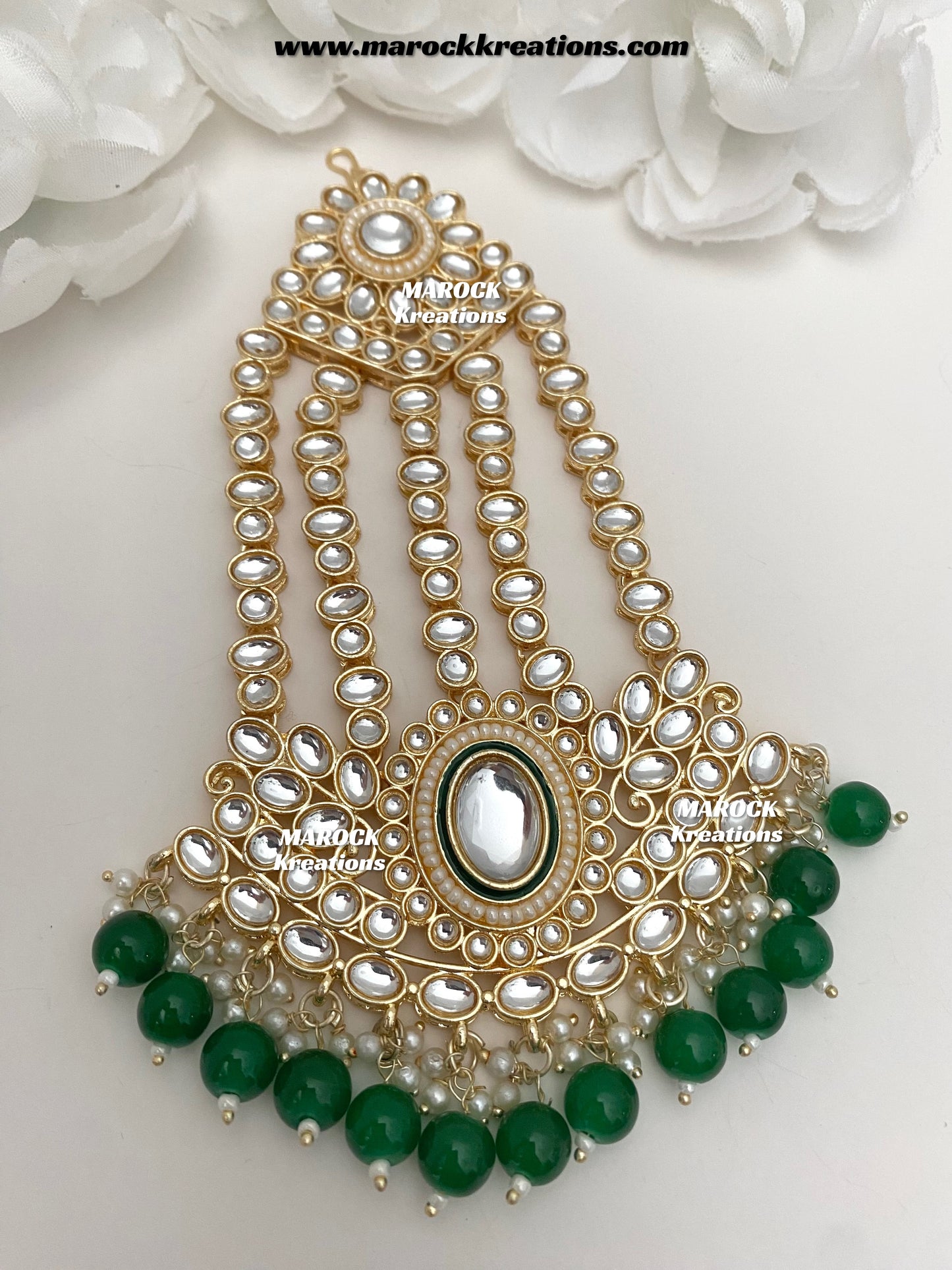 Nora Kundan oversized Jhoomer/Passa