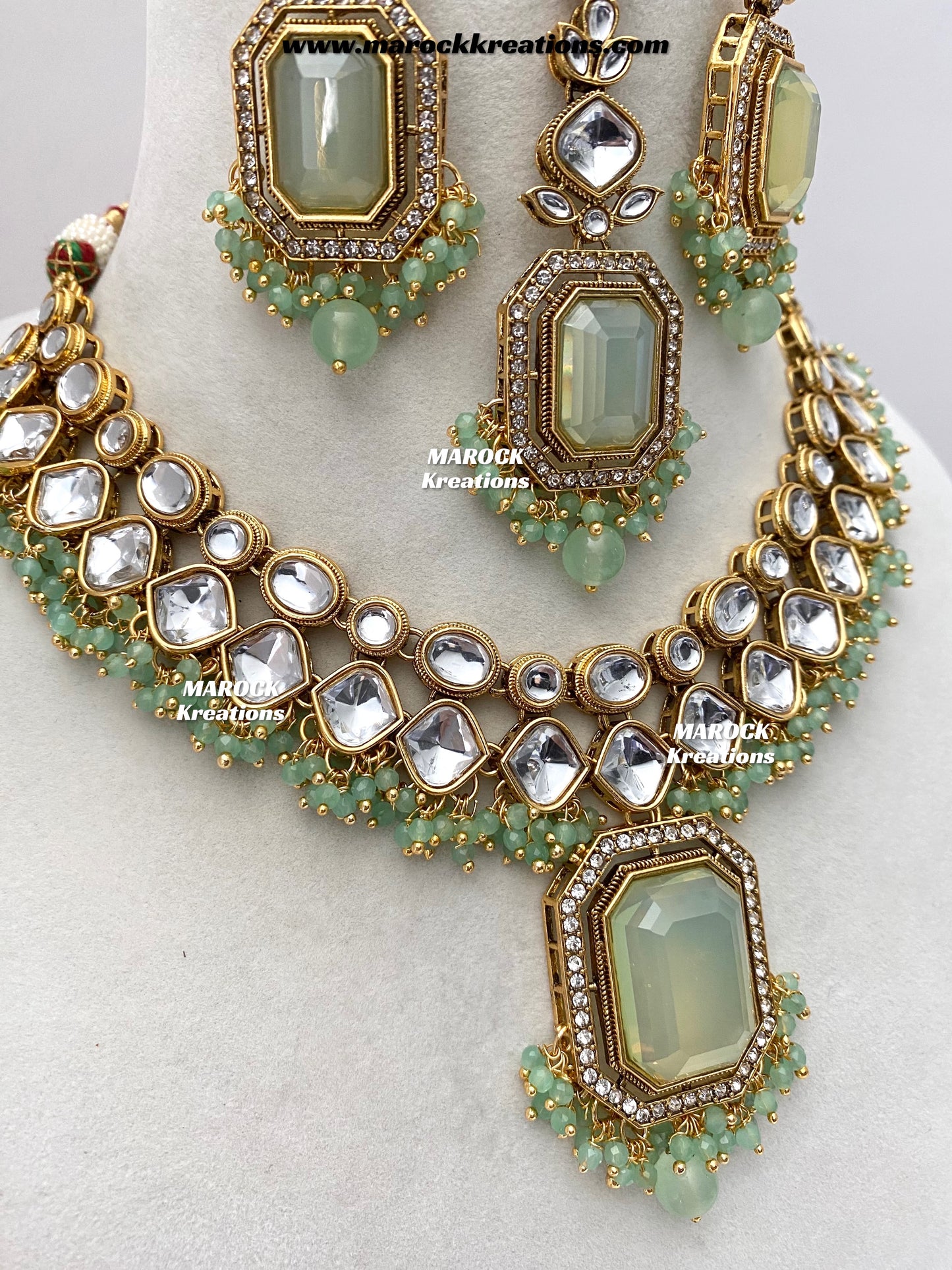 Shabnam Premium Quality Kundan Statement Necklace set