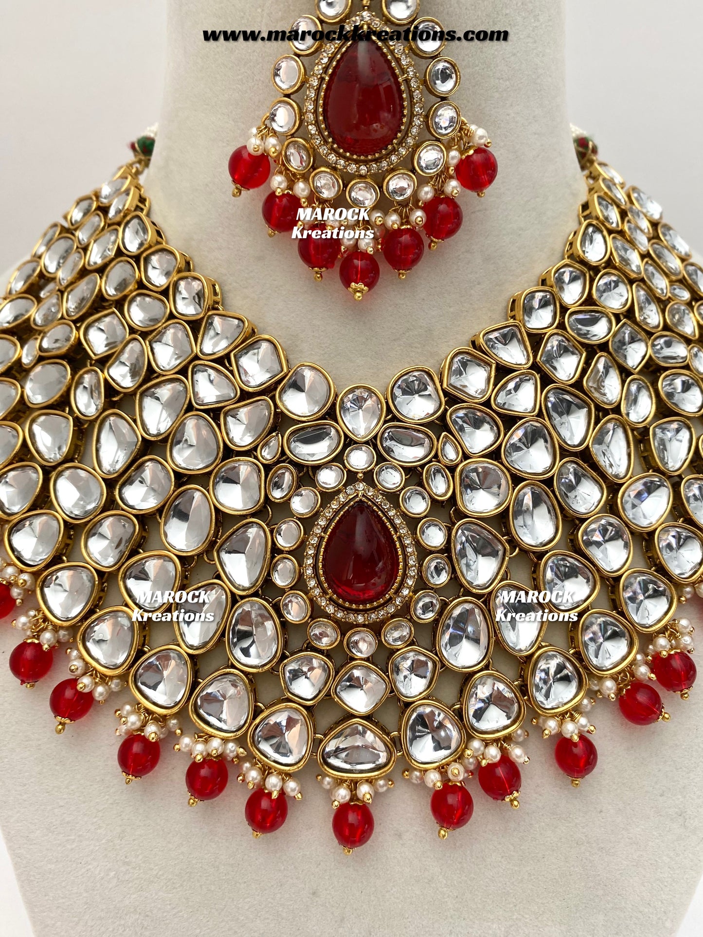 Ruhi Premium Quality Statement Kundan Necklace/Bridal set
