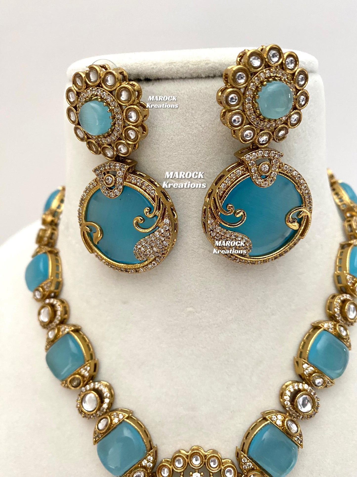 Haniya Sabyasachi inspired Premium Quality Moissanite Kundan Statement Necklace set