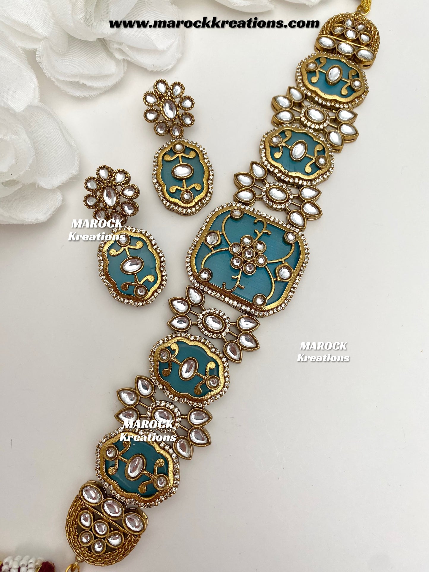 Sadika Sabyasachi inspired Premium Quality Moissanite Kundan Statement choker set