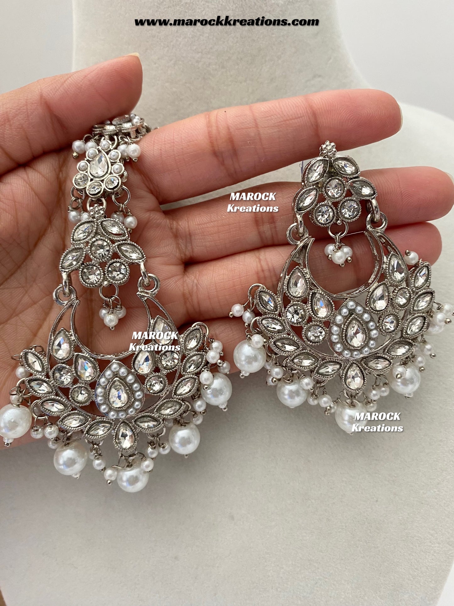 Rumona Silver Polki Choker set