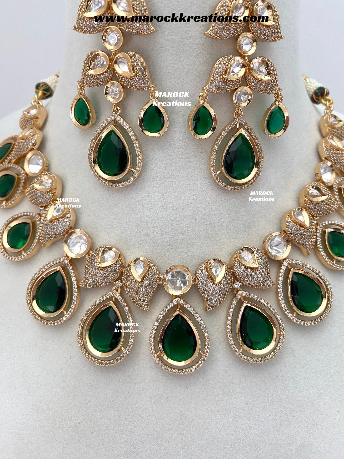 Swapna Premium Quality Tyani inspired Gold plated statement necklace set