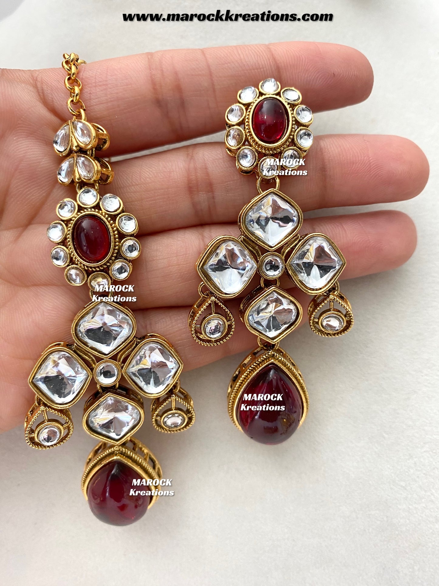 Romana Premium Quality Kundan Statement Necklace set