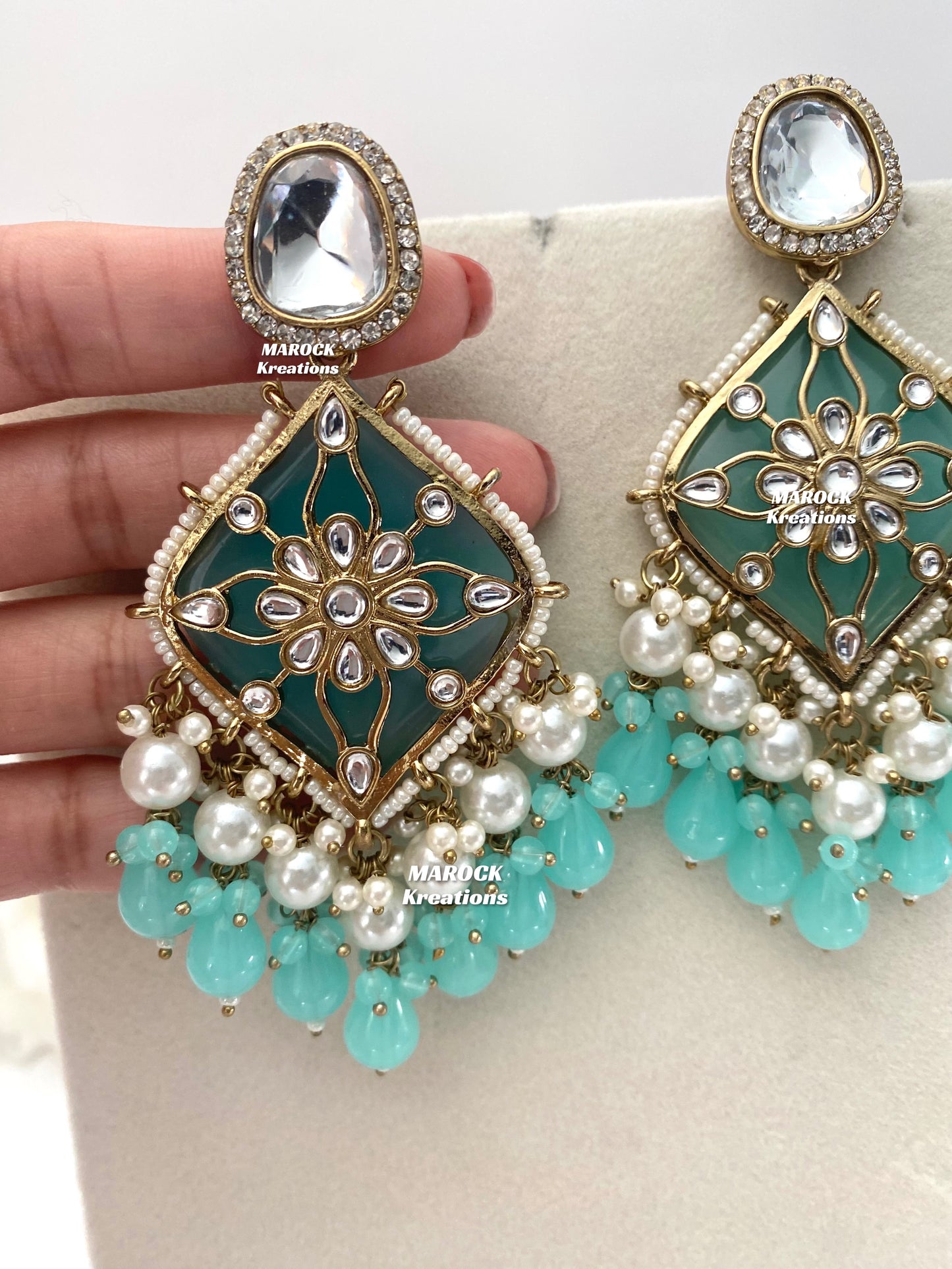 Rosie Kundan Statement Earrings
