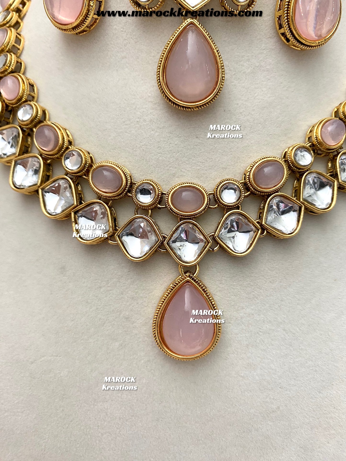 Romana Premium Quality Kundan Statement Necklace set