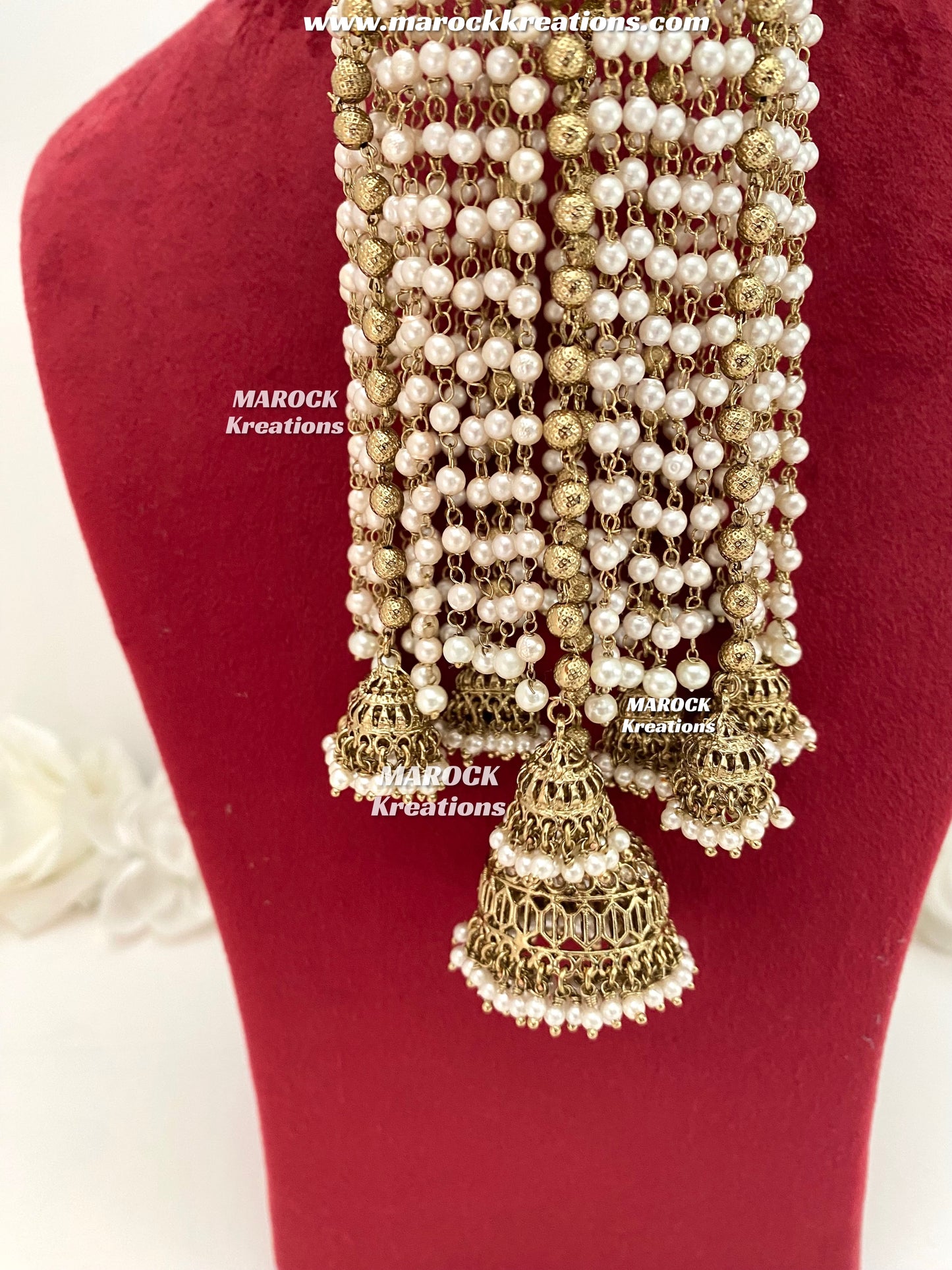 Premium Quality Antique Gold Polki Bridal Kaleere