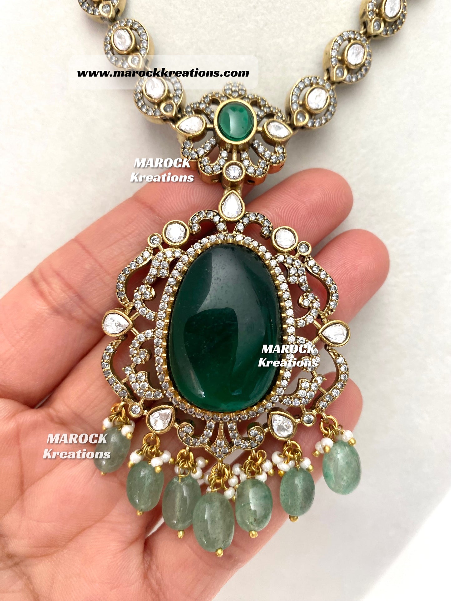 Premium Quality Moissanite Kundan Necklace set