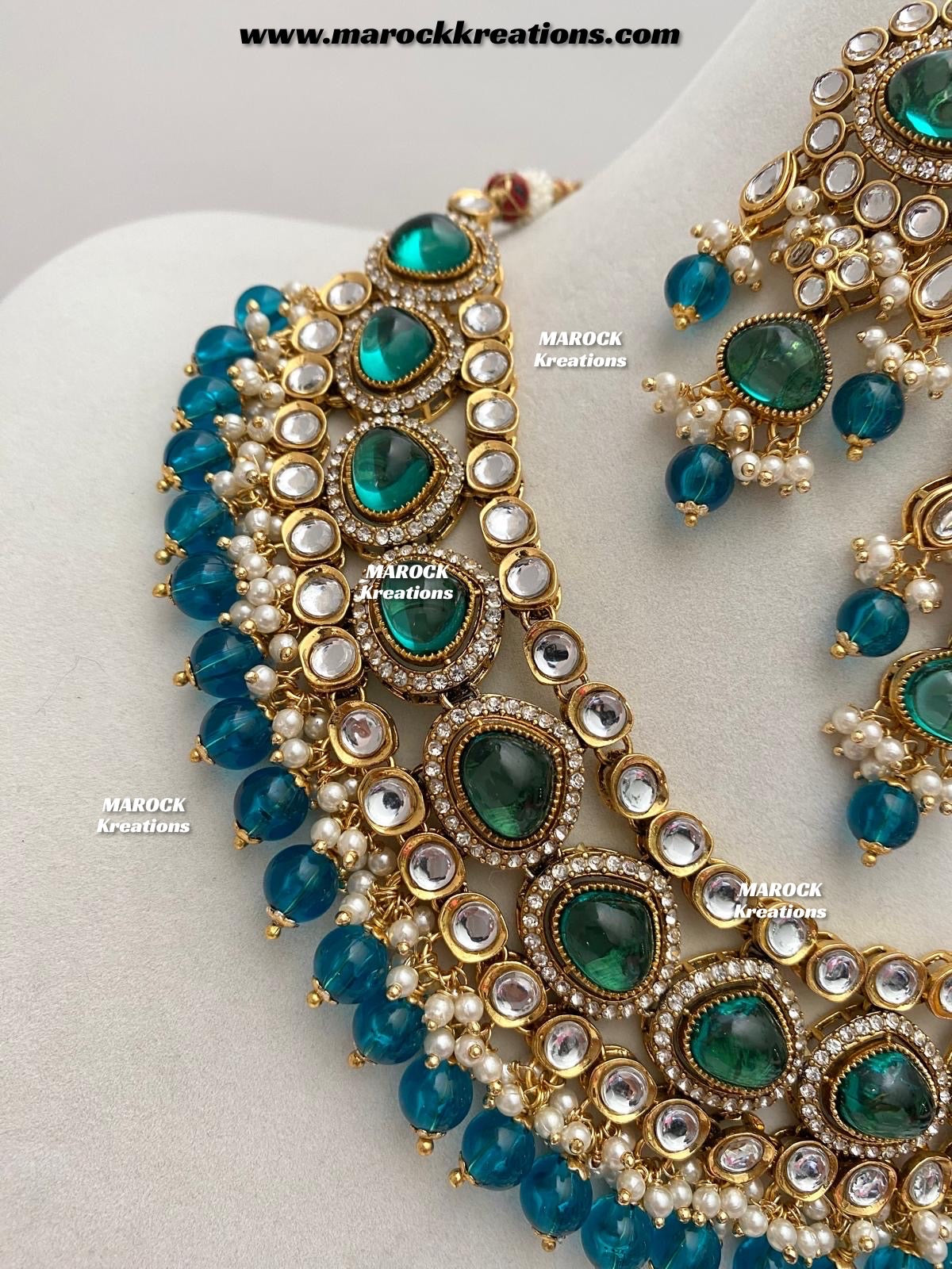 Harsha Premium Quality Kundan and Monalisa stone Statement Necklace set
